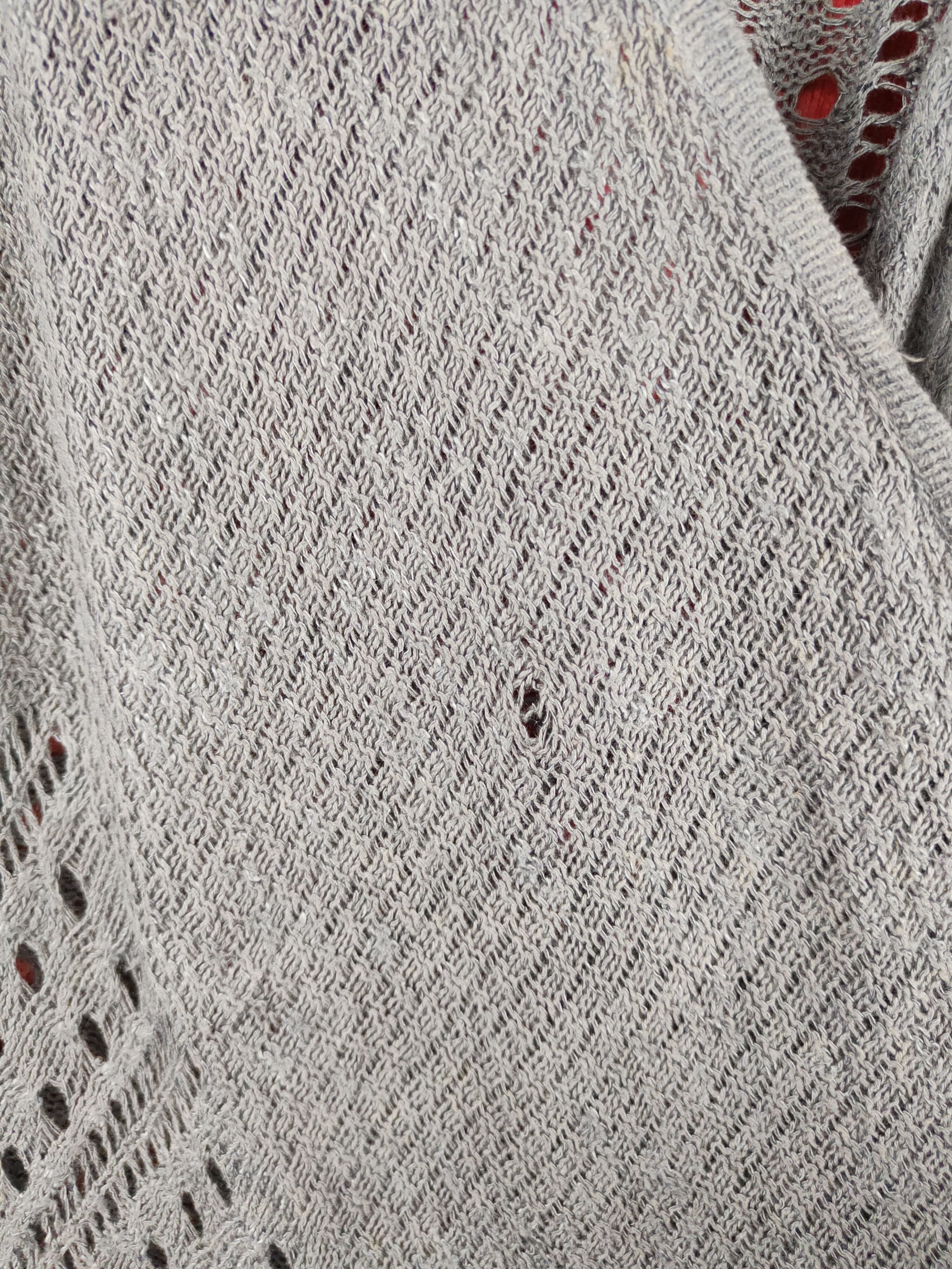 Japanese Brand Japanese Brand Dark Gray Crochet Meshnet Cardigan #S1006 Size L / US 10 / IT 46 - 4 Thumbnail
