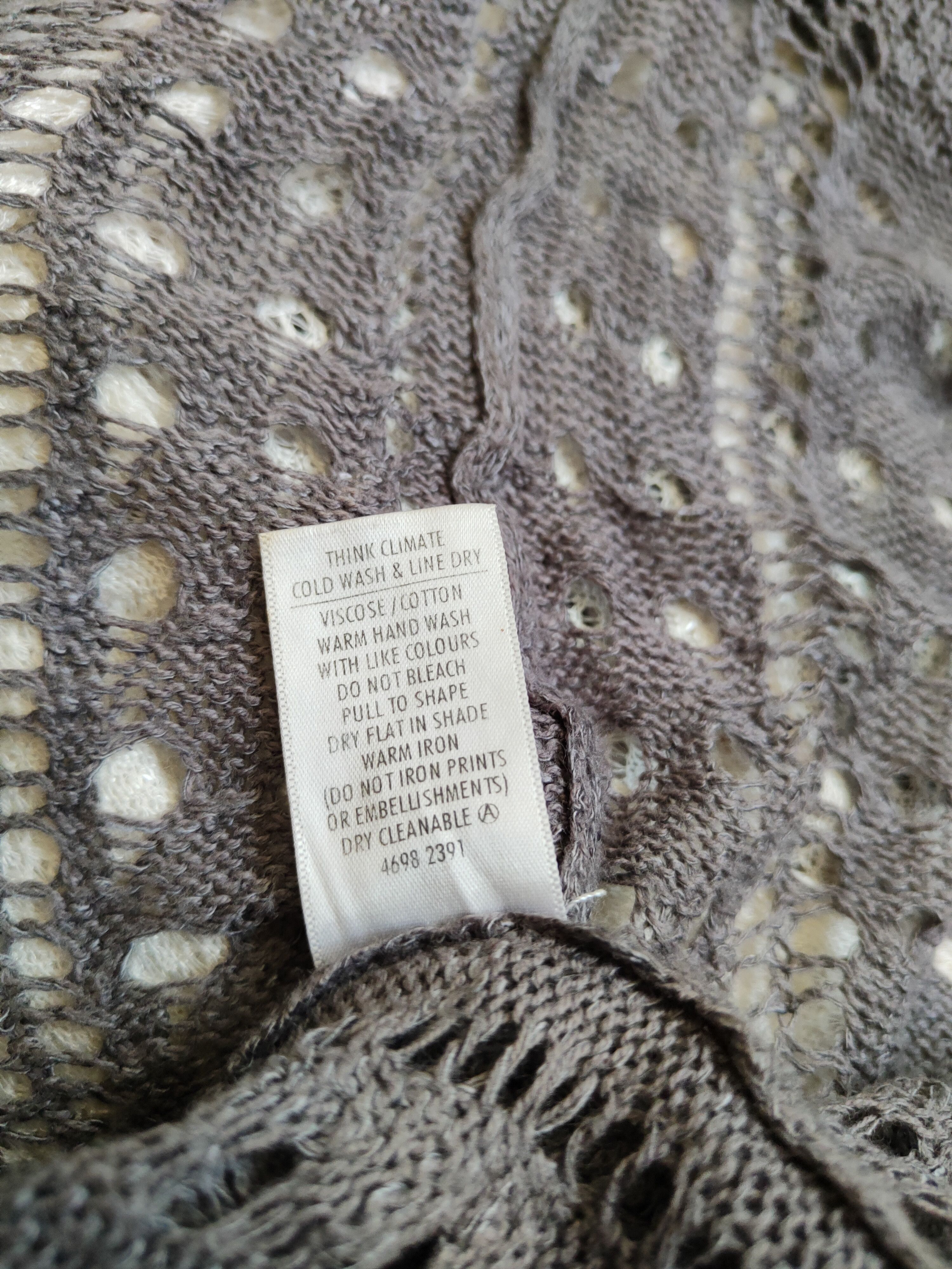 Japanese Brand Japanese Brand Dark Gray Crochet Meshnet Cardigan #S1006 Size L / US 10 / IT 46 - 15 Thumbnail