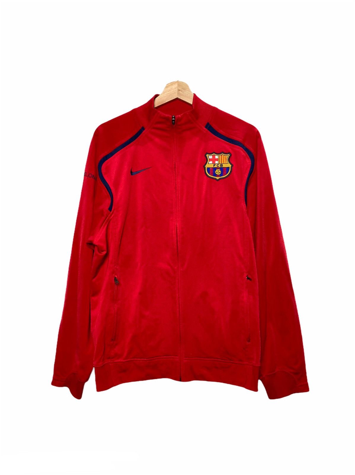 Nike × Vintage Vintage Y2K Nike FC Barcalona Zipped Jacket Size US L / EU 52-54 / 3 - 1 Thumbnail