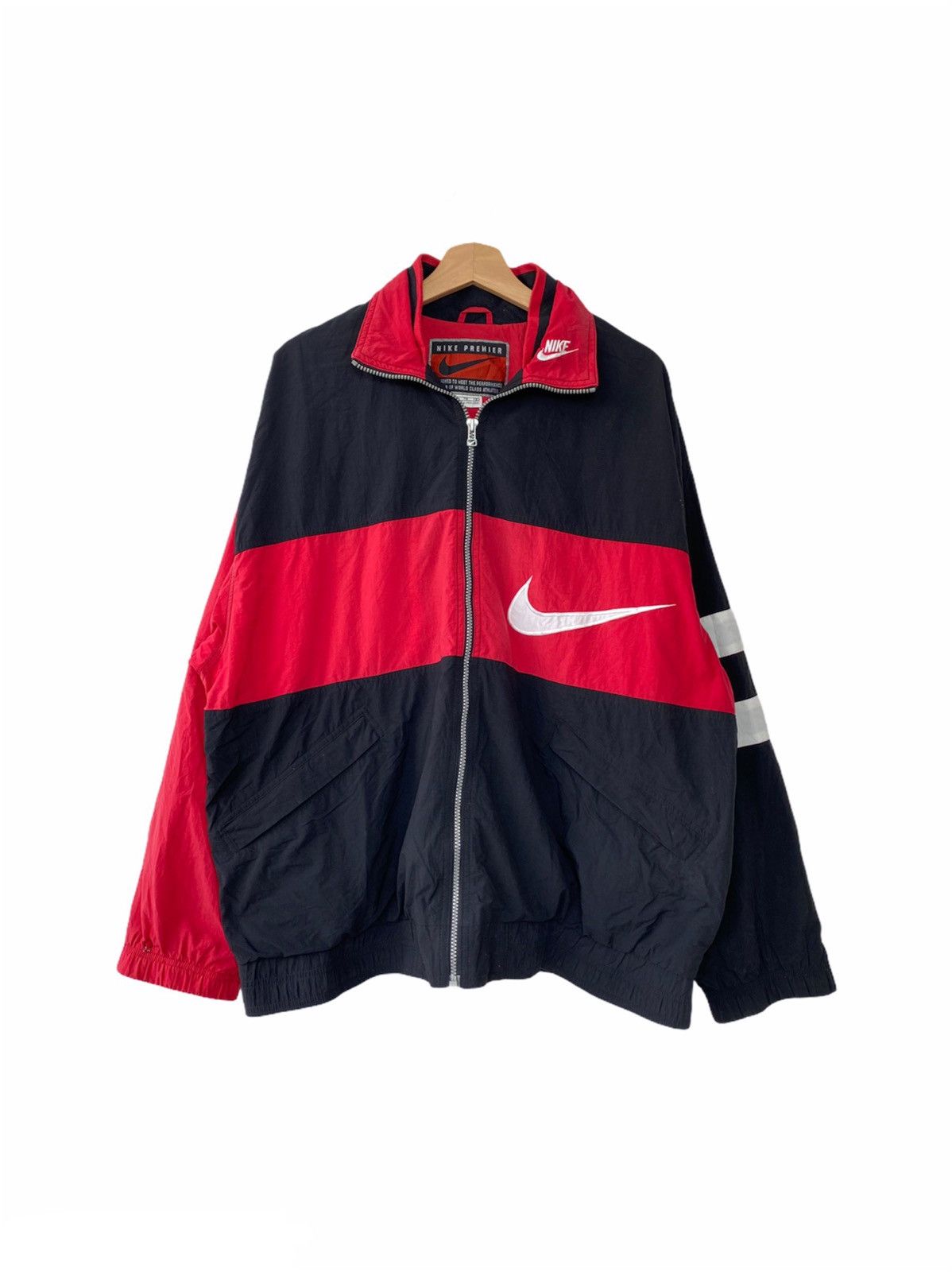Nike Vintage Nike Swoosh Premier Windbreaker Jacket Size US XL / EU 56 / 4 - 1 Thumbnail
