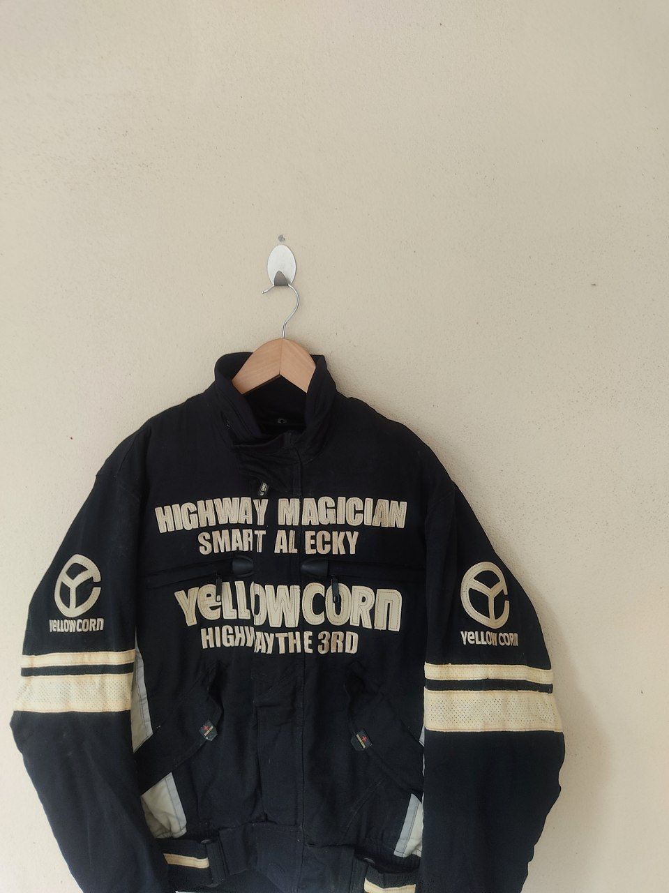 YELLOW CORN YELLOW CORN HIGHWAY MAGICIAN PADDED RACING BLACK JACKET Size US M / EU 48-50 / 2 - 4 Thumbnail