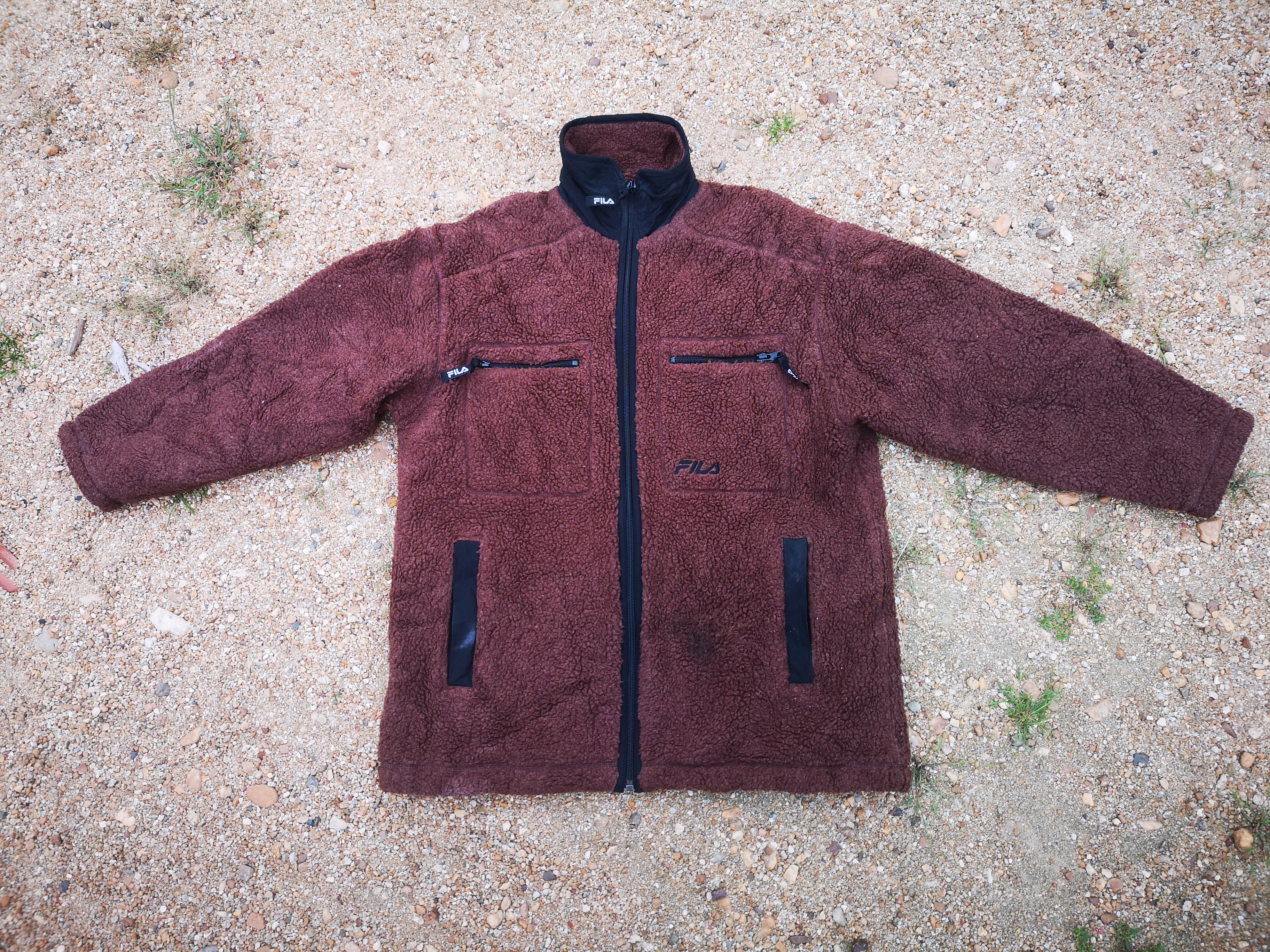 Fila × Vintage Fila Sherpa Fleece Zipper Jacket Size US L / EU 52-54 / 3 - 3 Thumbnail