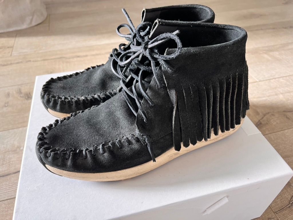 Pre-owned Visvim Moc Folk M11 Shoes In Black