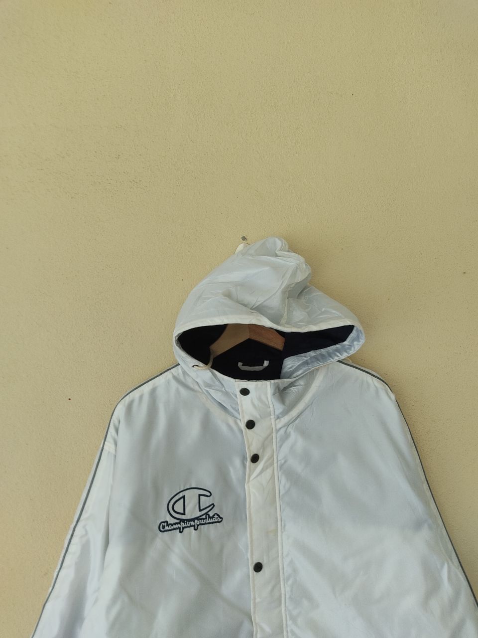 Champion × Vintage VINTAGE CHAMPION LONG WHITE JACKET Size US M / EU 48-50 / 2 - 2 Thumbnail