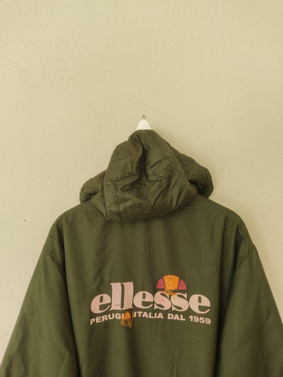 Ellesse × Japanese Brand × Vintage ELLESSE LONG JACKET ARMY GREEN Size US L / EU 52-54 / 3 - 4 Thumbnail