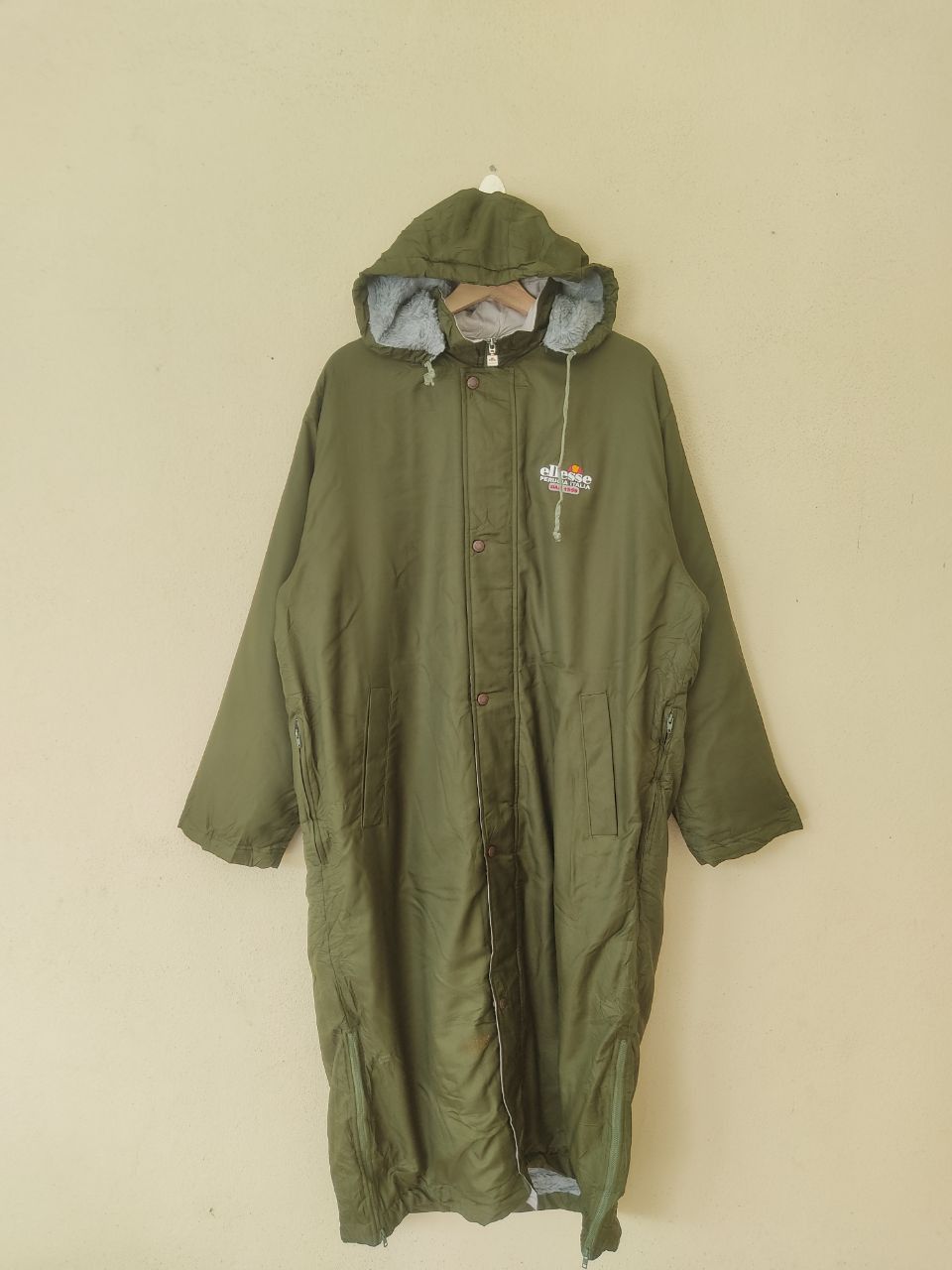 Ellesse × Japanese Brand × Vintage ELLESSE LONG JACKET ARMY GREEN Size US L / EU 52-54 / 3 - 2 Thumbnail