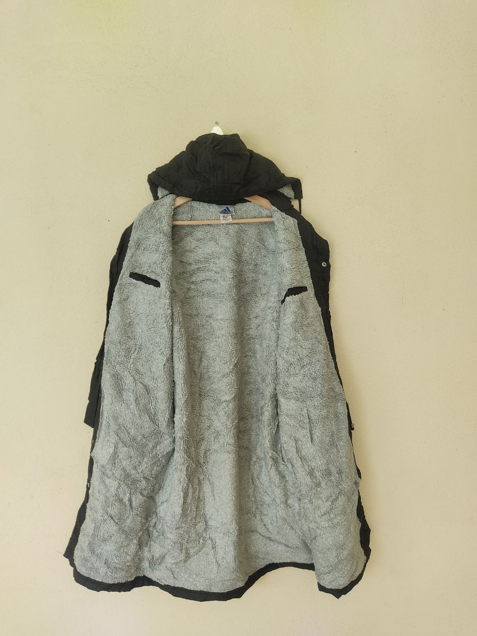 Adidas × Vintage VINTAGE ADIDAS LONG BLACK JACKET Size US L / EU 52-54 / 3 - 4 Thumbnail