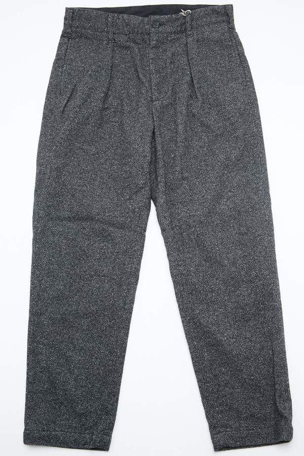 image of Engineered Garments Fw19 Carlyle Pant Grey Wool Blend Homespun Size S, Men's