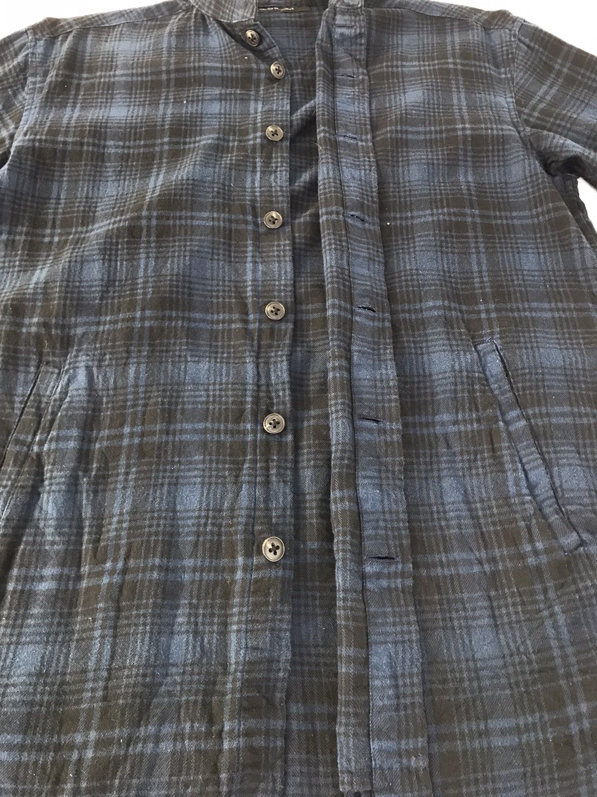 Flannel Moonage Devilment Long Flannel Shirt Button Up Plaid Check Size L / US 10 / IT 46 - 3 Thumbnail