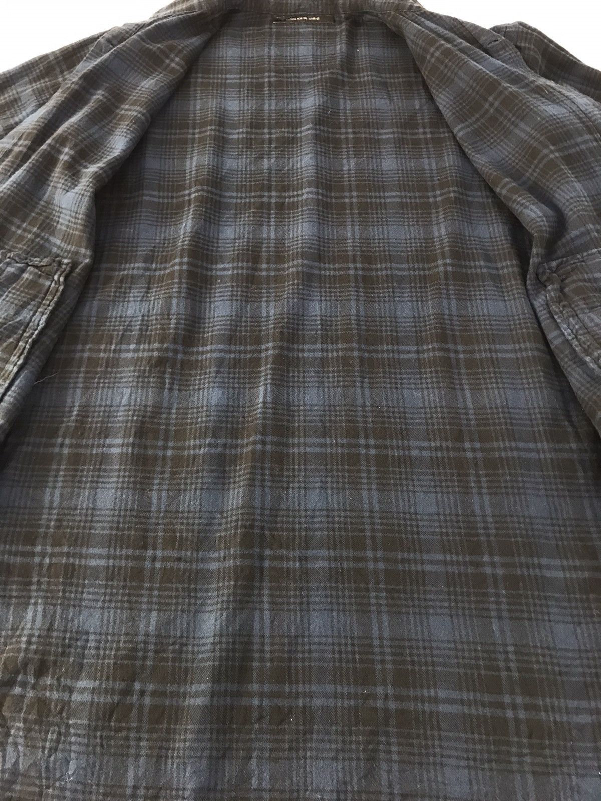 Flannel Moonage Devilment Long Flannel Shirt Button Up Plaid Check Size L / US 10 / IT 46 - 4 Thumbnail