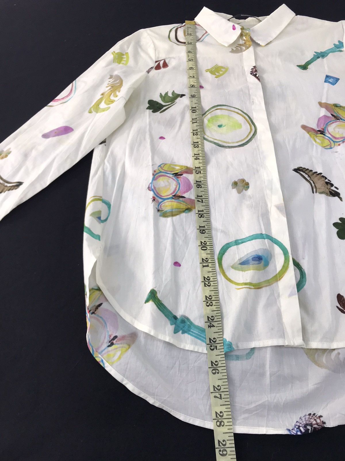 Other Maurizio Pecoraro Milano Blouse Button Up All Over Art Size M / US 6-8 / IT 42-44 - 11 Thumbnail