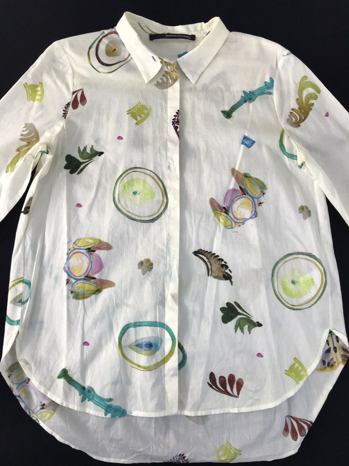 Other Maurizio Pecoraro Milano Blouse Button Up All Over Art Size M / US 6-8 / IT 42-44 - 2 Thumbnail