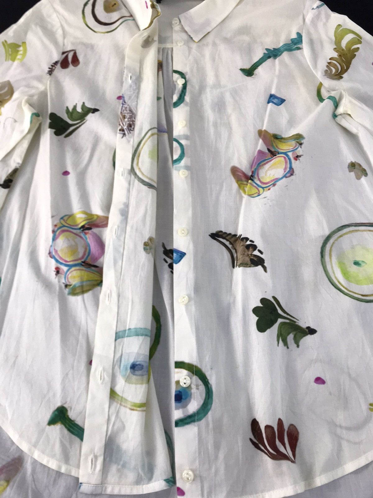 Other Maurizio Pecoraro Milano Blouse Button Up All Over Art Size M / US 6-8 / IT 42-44 - 3 Thumbnail