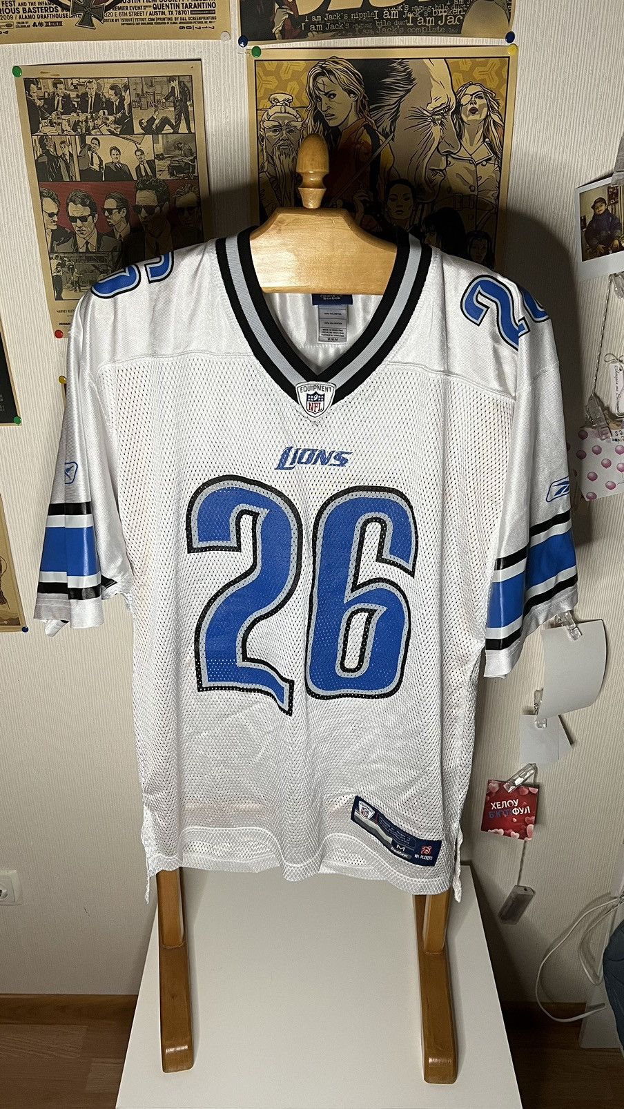 Vintage Detroit Lions #26 Louis Delmas Authentic CLEAN NFL Football Jersey