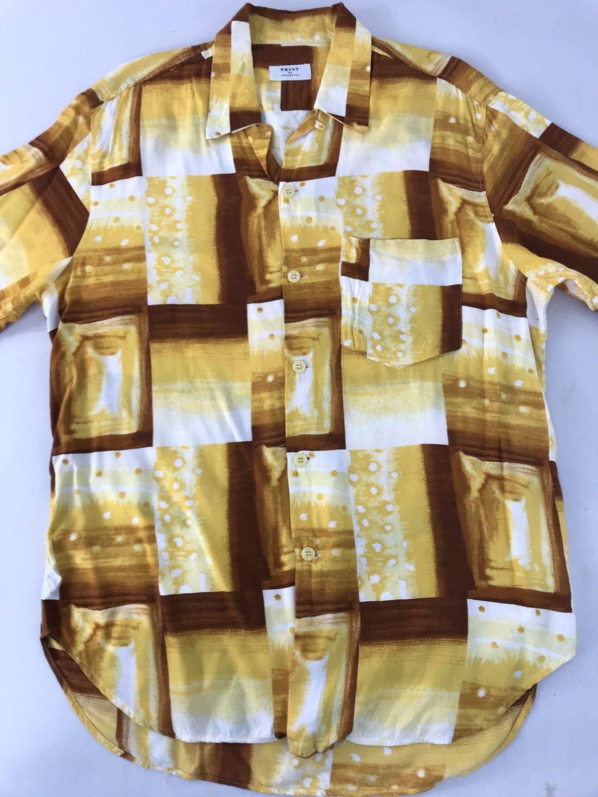 Vintage Print by Rossperez Button Up Shirt Art Luxury Design Size US XL / EU 56 / 4 - 4 Thumbnail