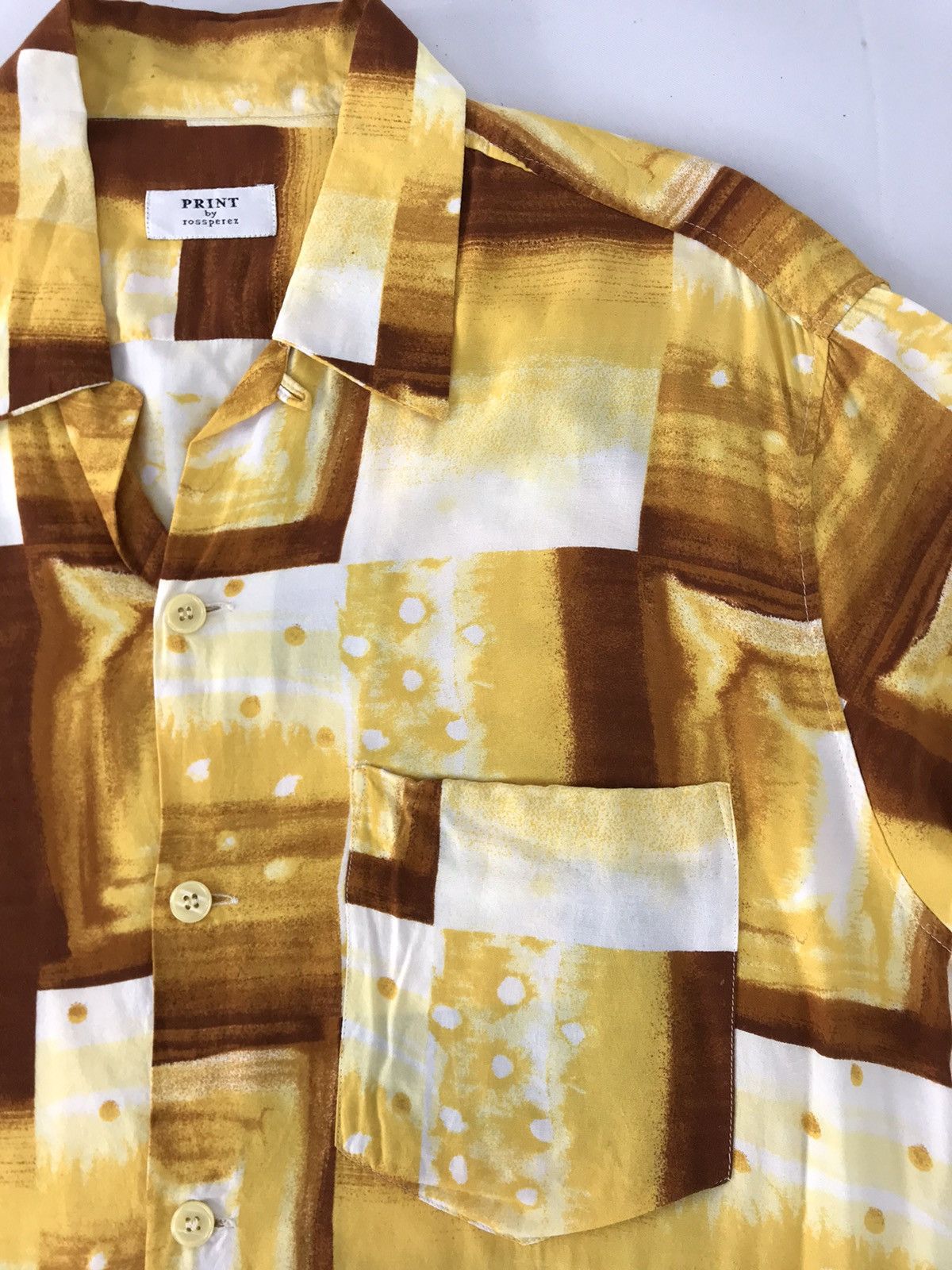 Vintage Print by Rossperez Button Up Shirt Art Luxury Design Size US XL / EU 56 / 4 - 3 Thumbnail