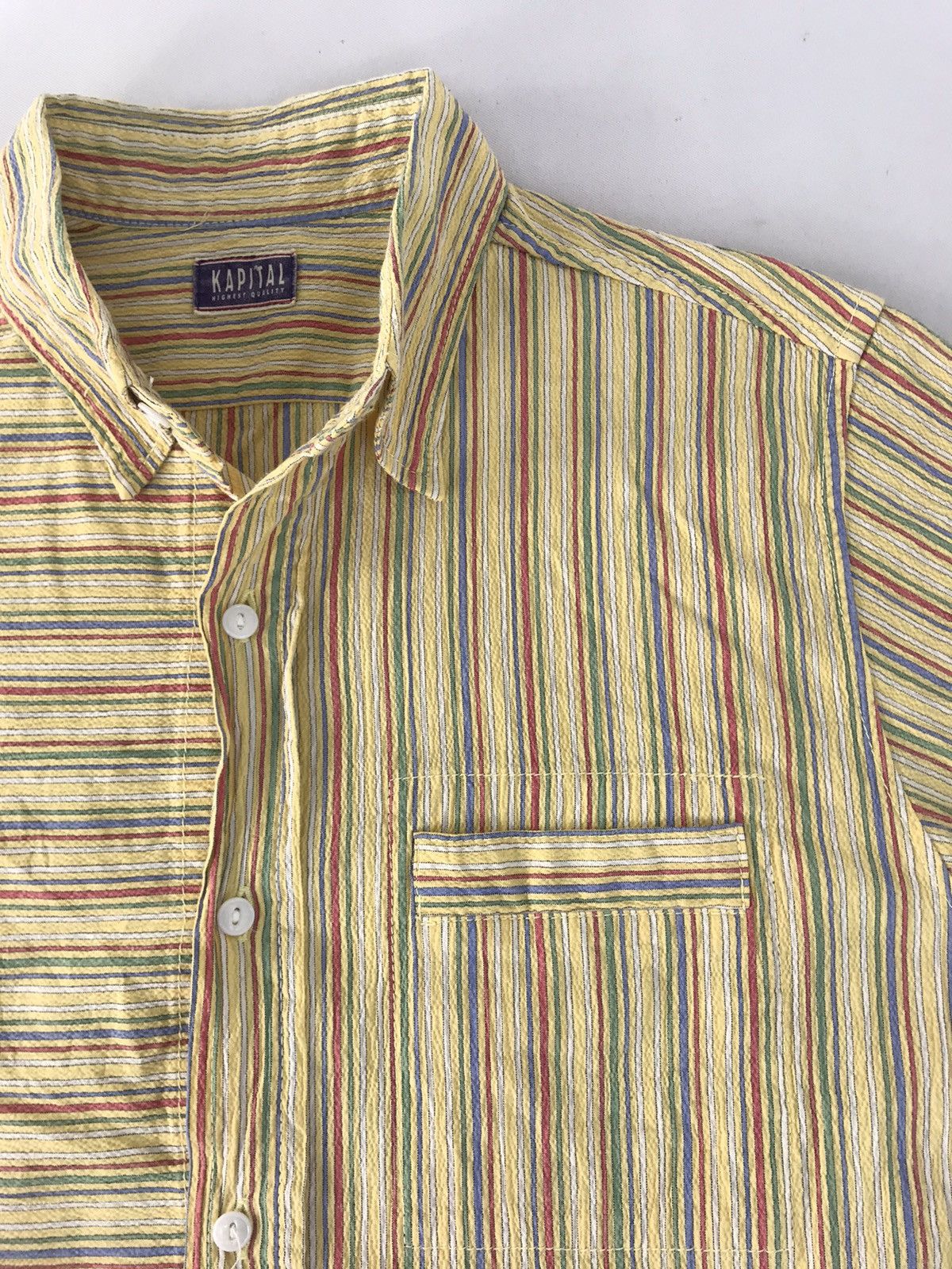 Japanese Brand Kapital Button Down Colorful Different Striped Art Shirt Size US S / EU 44-46 / 1 - 2 Thumbnail