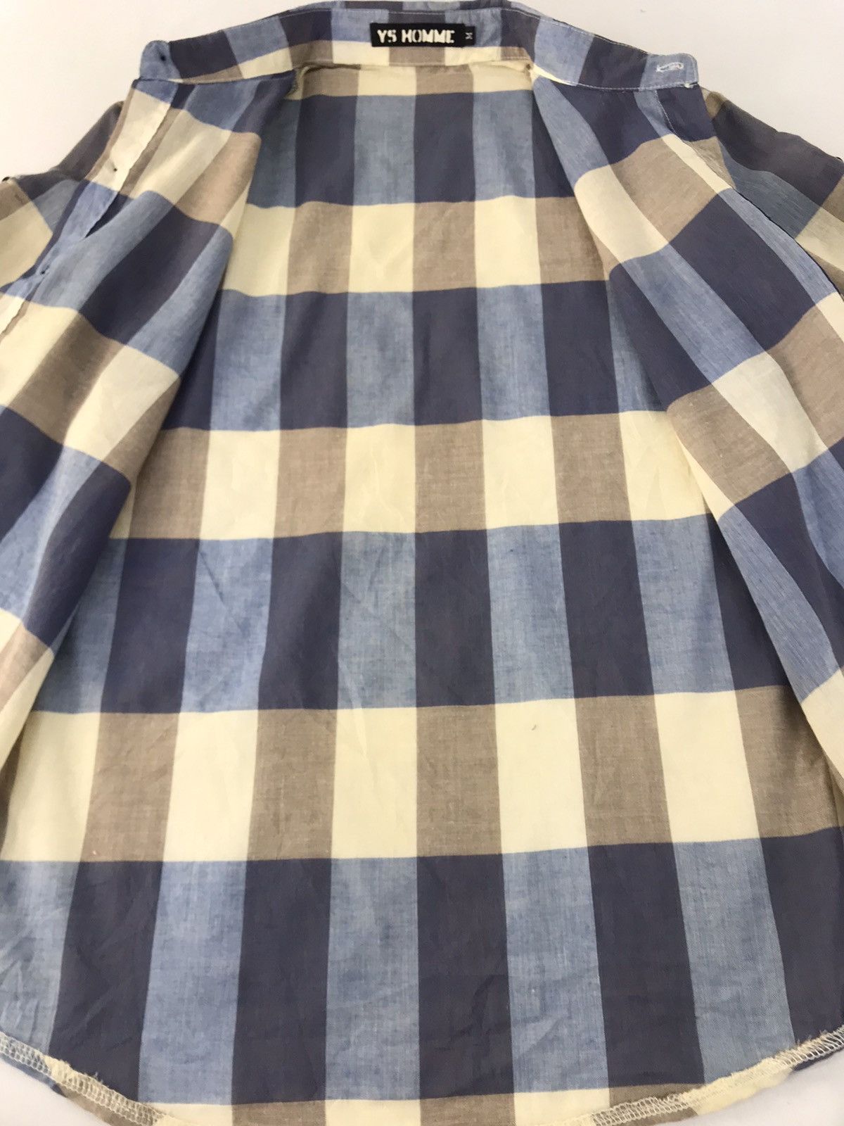 Japanese Brand YS Homme Yohji Yamamoto Flannel Shirt Rare Plaid Check Size S / US 4 / IT 40 - 4 Thumbnail