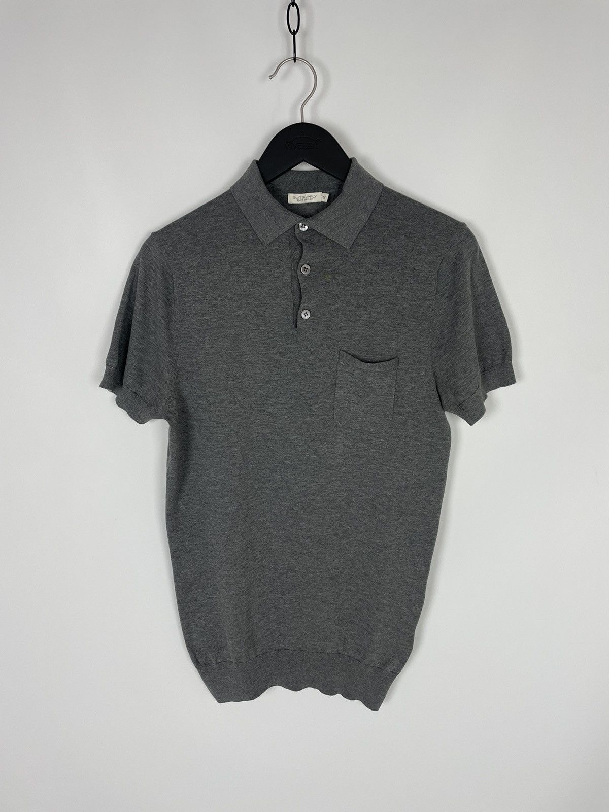 Suitsupply Suitsupply Knit Pure Cotton Polo Shirt Grey | Grailed