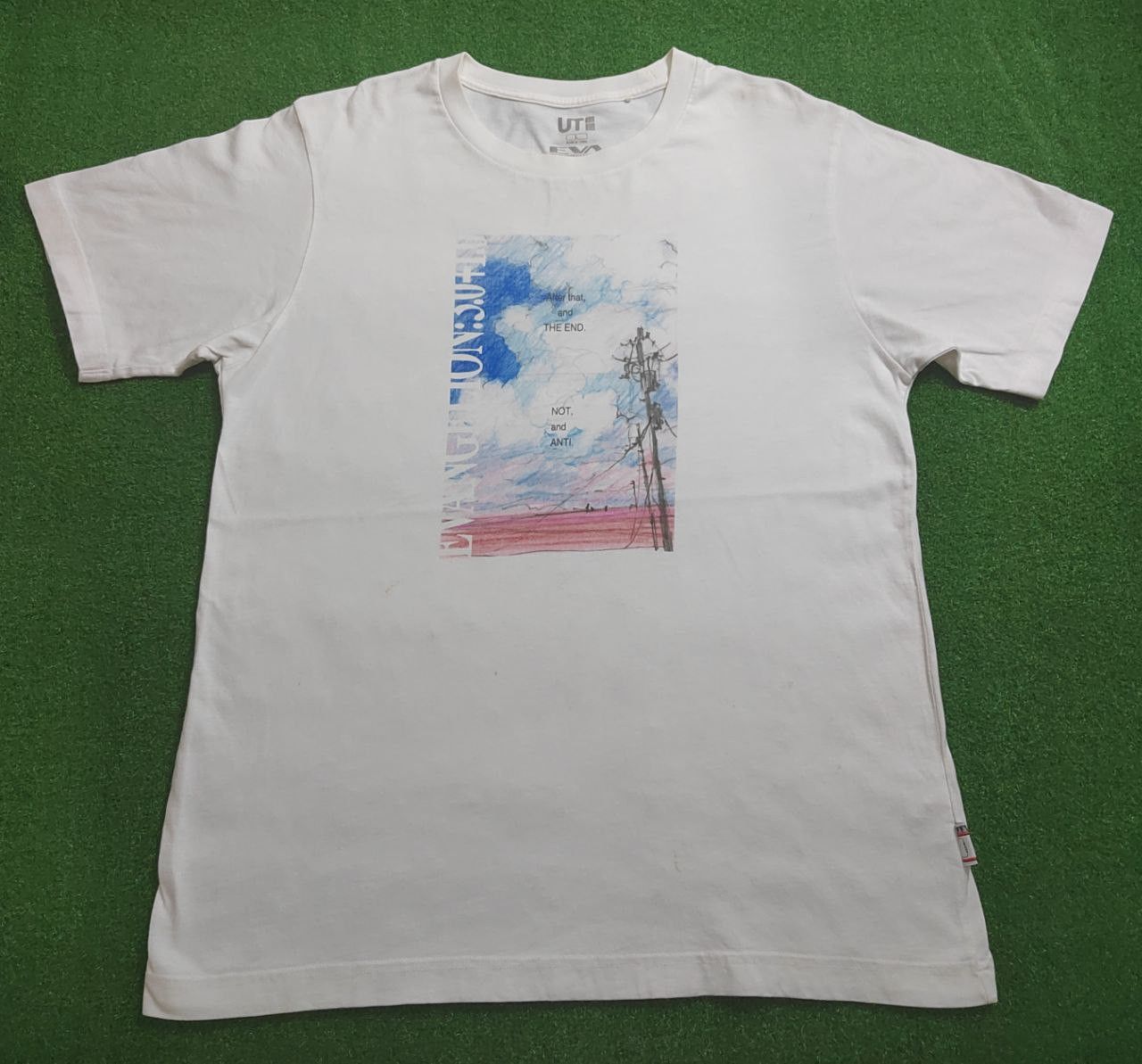 Anime × Cartoon Network × Japanese Brand Evangelion Japan Vintage Anime Tee Akira Bleach Manga Size US L / EU 52-54 / 3 - 6 Thumbnail