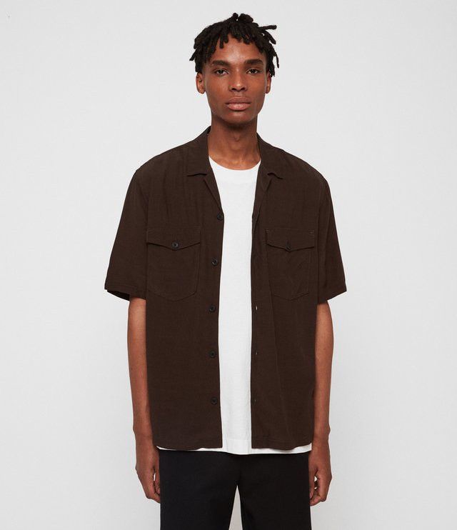 Allsaints Mens AllSaints Vestal SS Shirt olive luxury Size US S / EU 44-46 / 1 - 1 Thumbnail