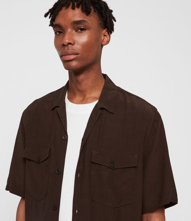 Allsaints Mens AllSaints Vestal SS Shirt olive luxury Size US S / EU 44-46 / 1 - 3 Thumbnail