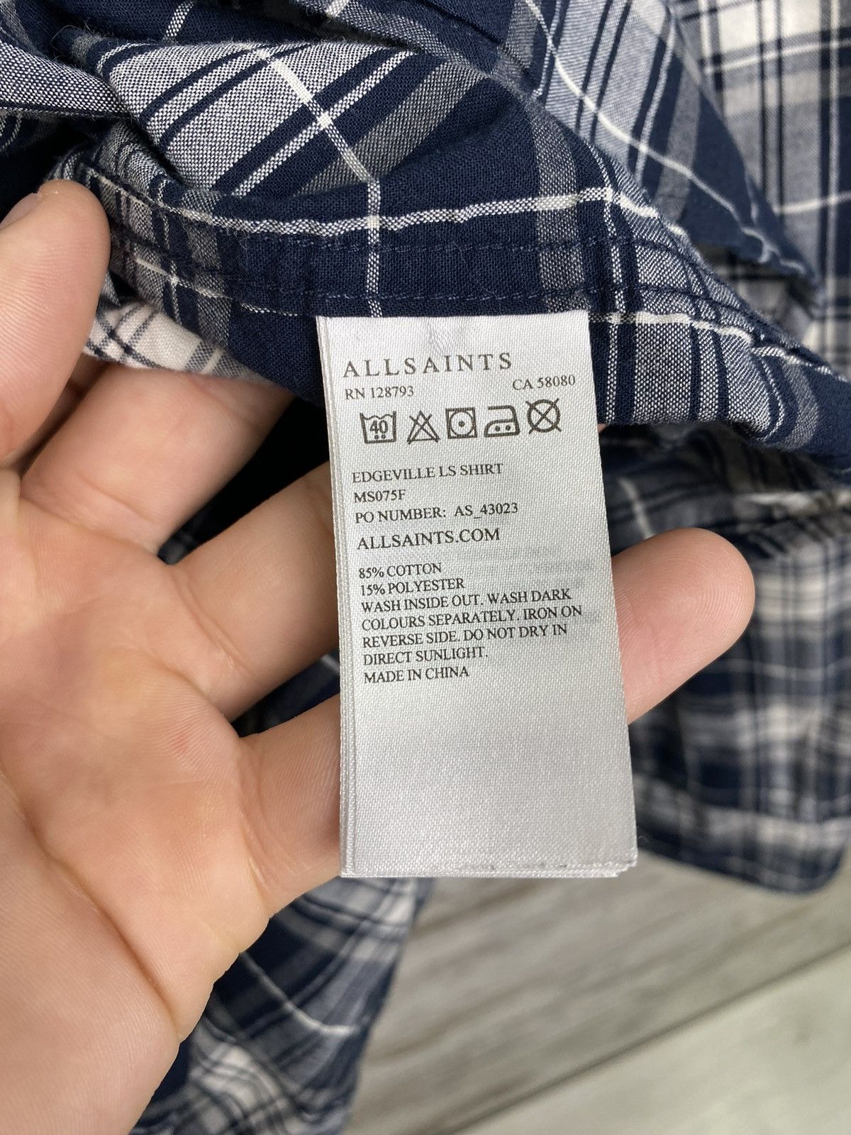 Allsaints × Japanese Brand Mens AllSaints EDGEVILLE LS SHIRT Button Up Luxury tshirt Size US XL / EU 56 / 4 - 8 Thumbnail