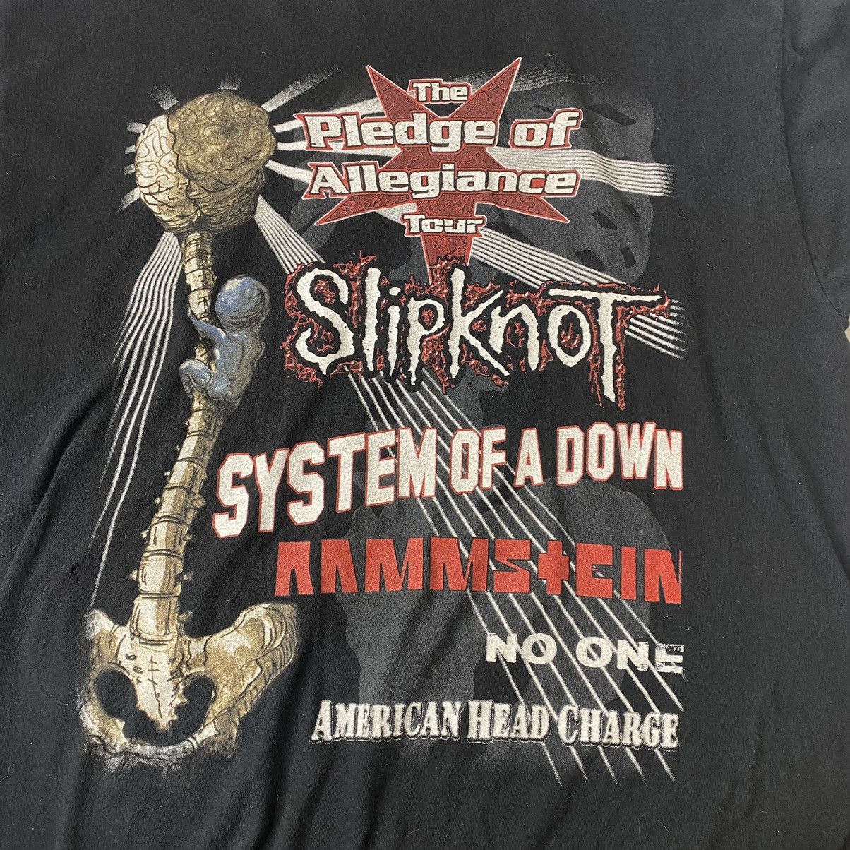 Band Tees × Slipknot × Vintage Vintage 2001 Slipknot System Of A Down Rammstein Tour Shirt Size US XL / EU 56 / 4 - 3 Thumbnail