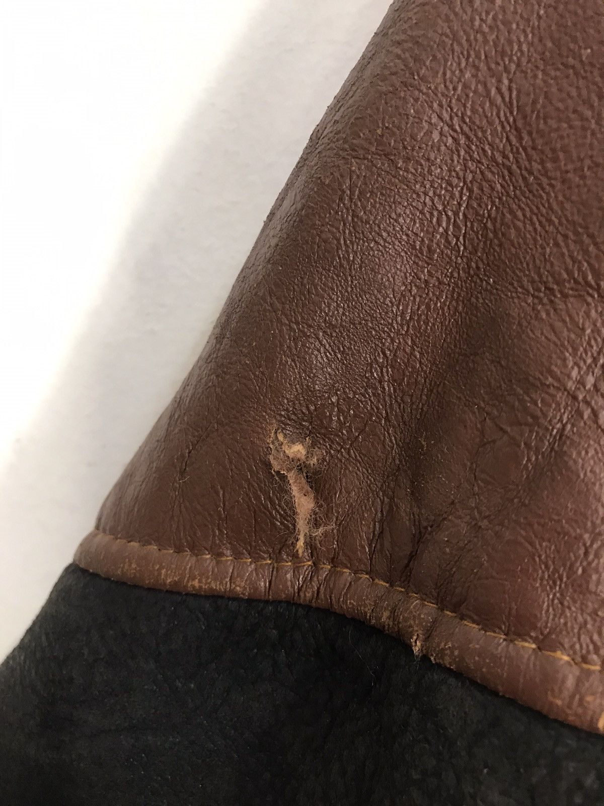 Genuine Leather × Japanese Brand × Vintage 80s 90s Eclat Jeans Classic Leather Bomber Sherpa Inner Size US L / EU 52-54 / 3 - 13 Thumbnail