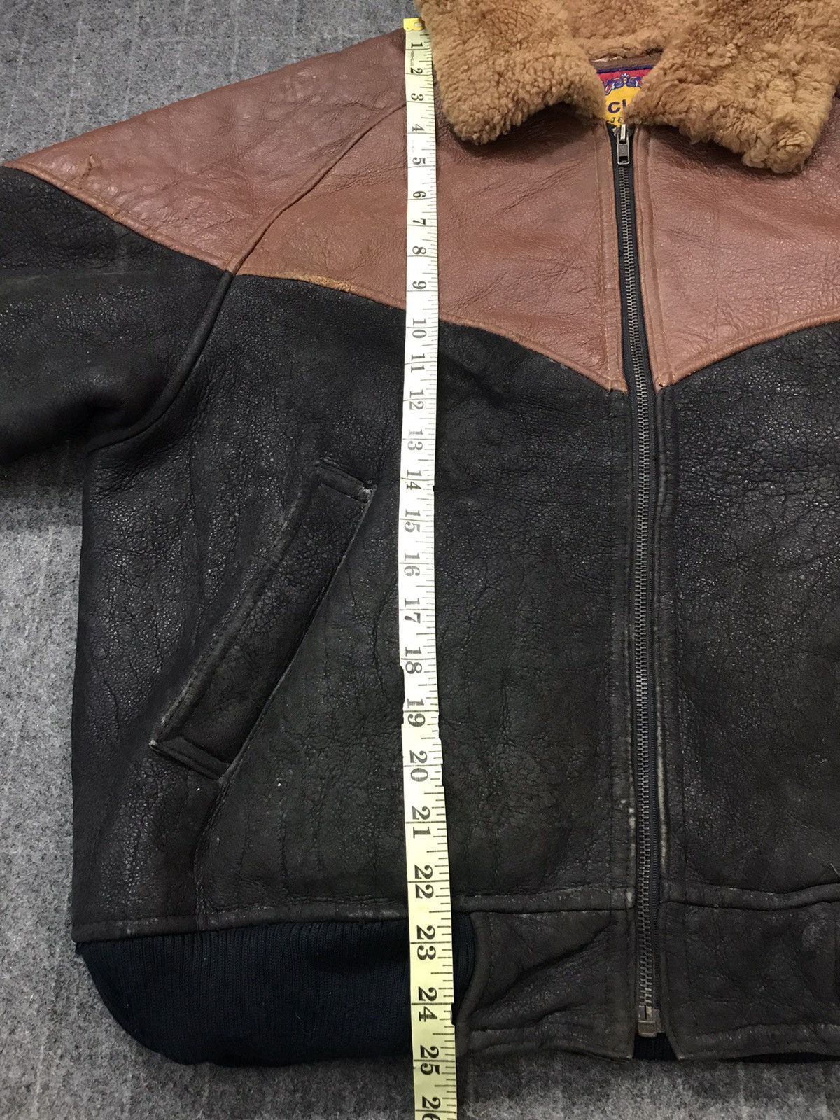 Genuine Leather × Japanese Brand × Vintage 80s 90s Eclat Jeans Classic Leather Bomber Sherpa Inner Size US L / EU 52-54 / 3 - 11 Thumbnail