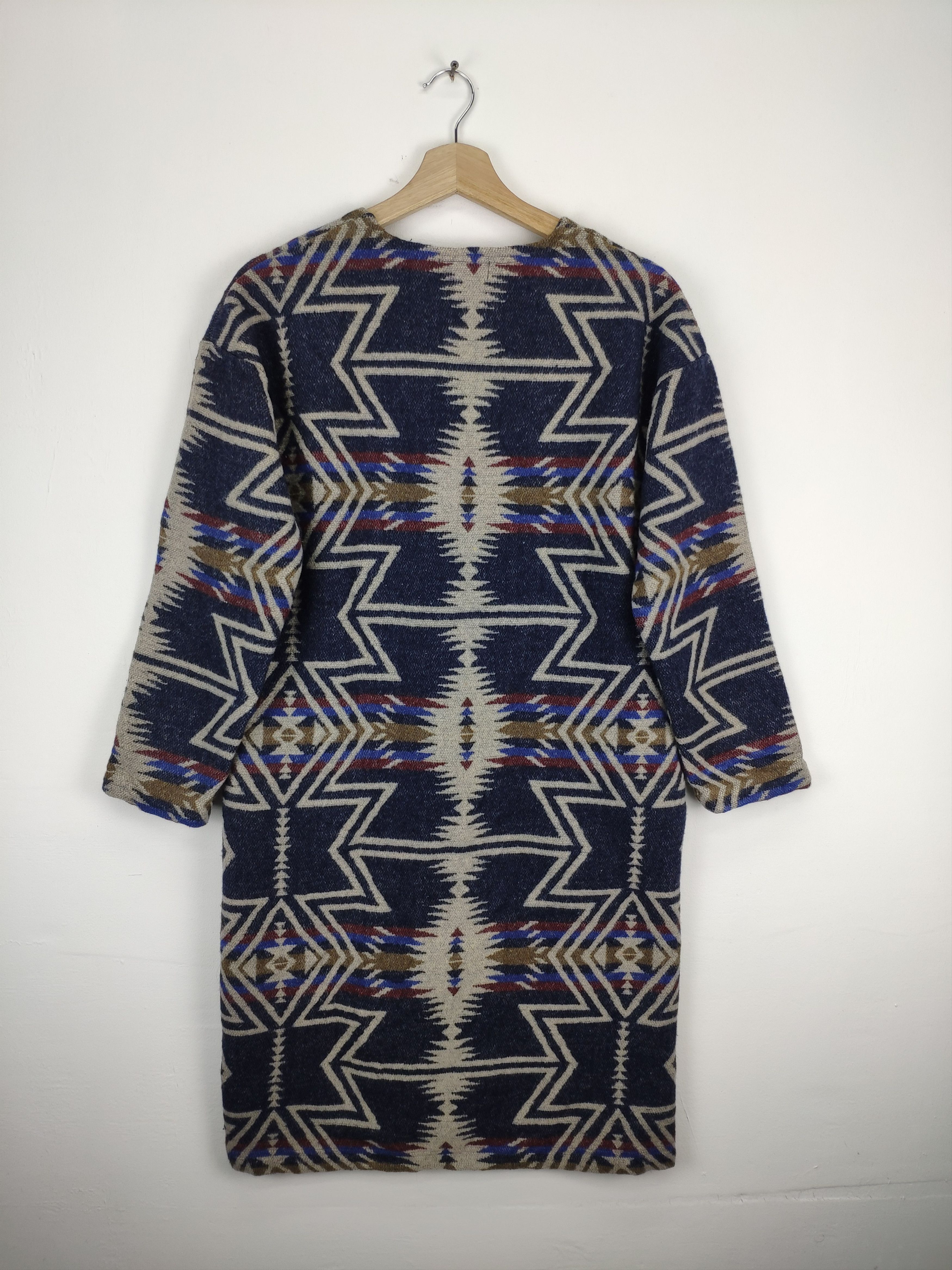 Japanese Brand Vintage Wool Knit Cardigan Navajo Native Durer Size M / US 6-8 / IT 42-44 - 13 Thumbnail