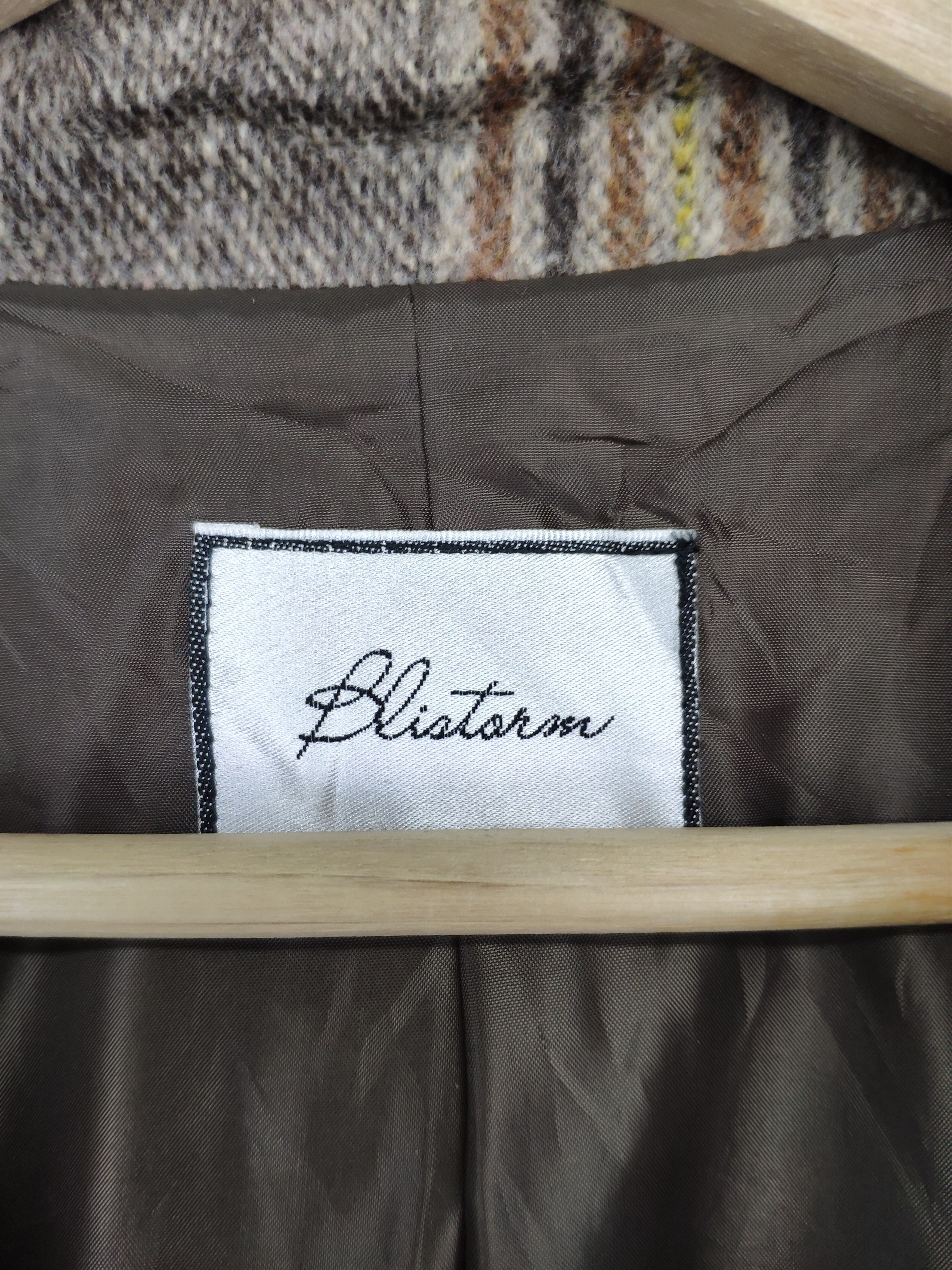 Japanese Brand × Vintage AW20 Vintage Wool Jacket Long Checkered Sleeve Leather Size L / US 10 / IT 46 - 11 Thumbnail