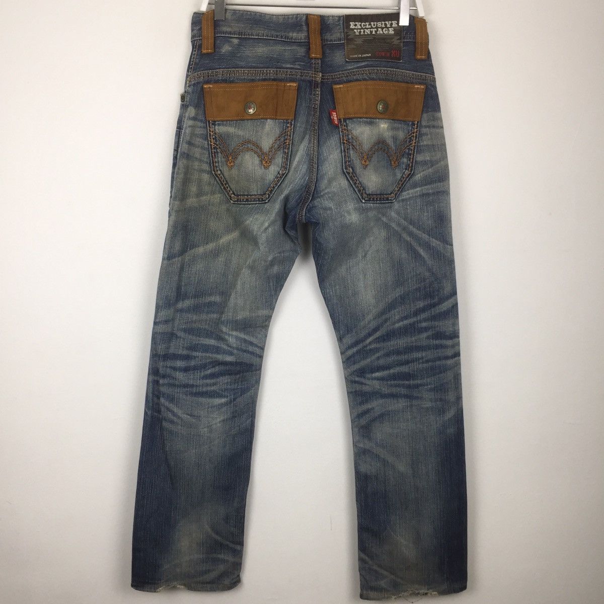 Edwin × Japanese Brand Edwin bush pants distressed denim blue faded jeans Size US 32 / EU 48 - 4 Thumbnail