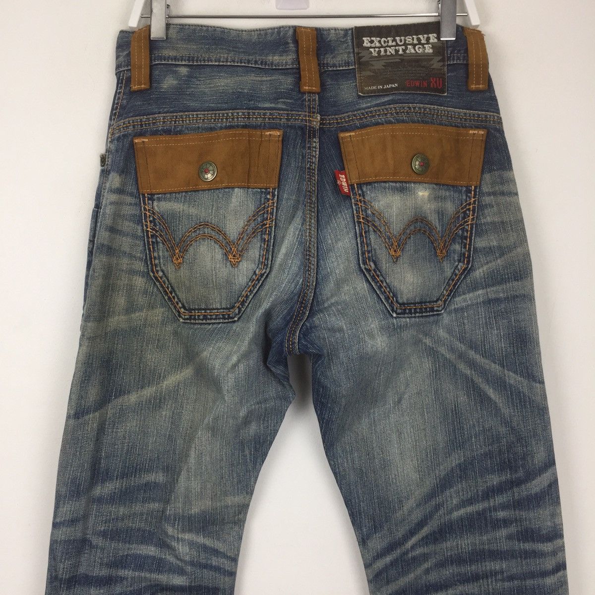 Edwin × Japanese Brand Edwin bush pants distressed denim blue faded jeans Size US 32 / EU 48 - 5 Thumbnail