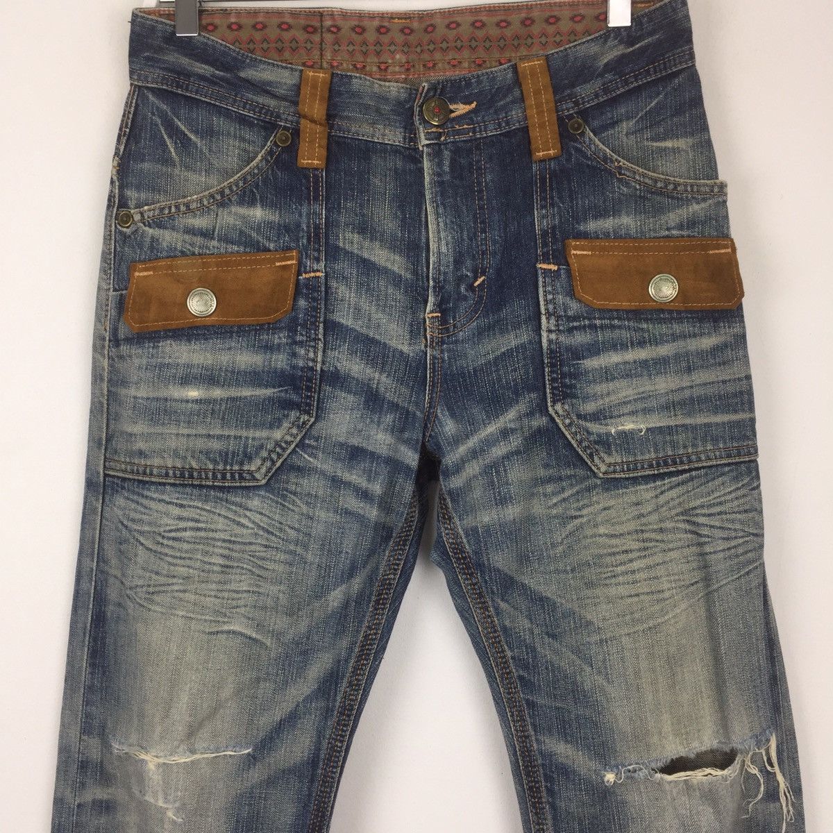 Edwin × Japanese Brand Edwin bush pants distressed denim blue faded jeans Size US 32 / EU 48 - 2 Thumbnail
