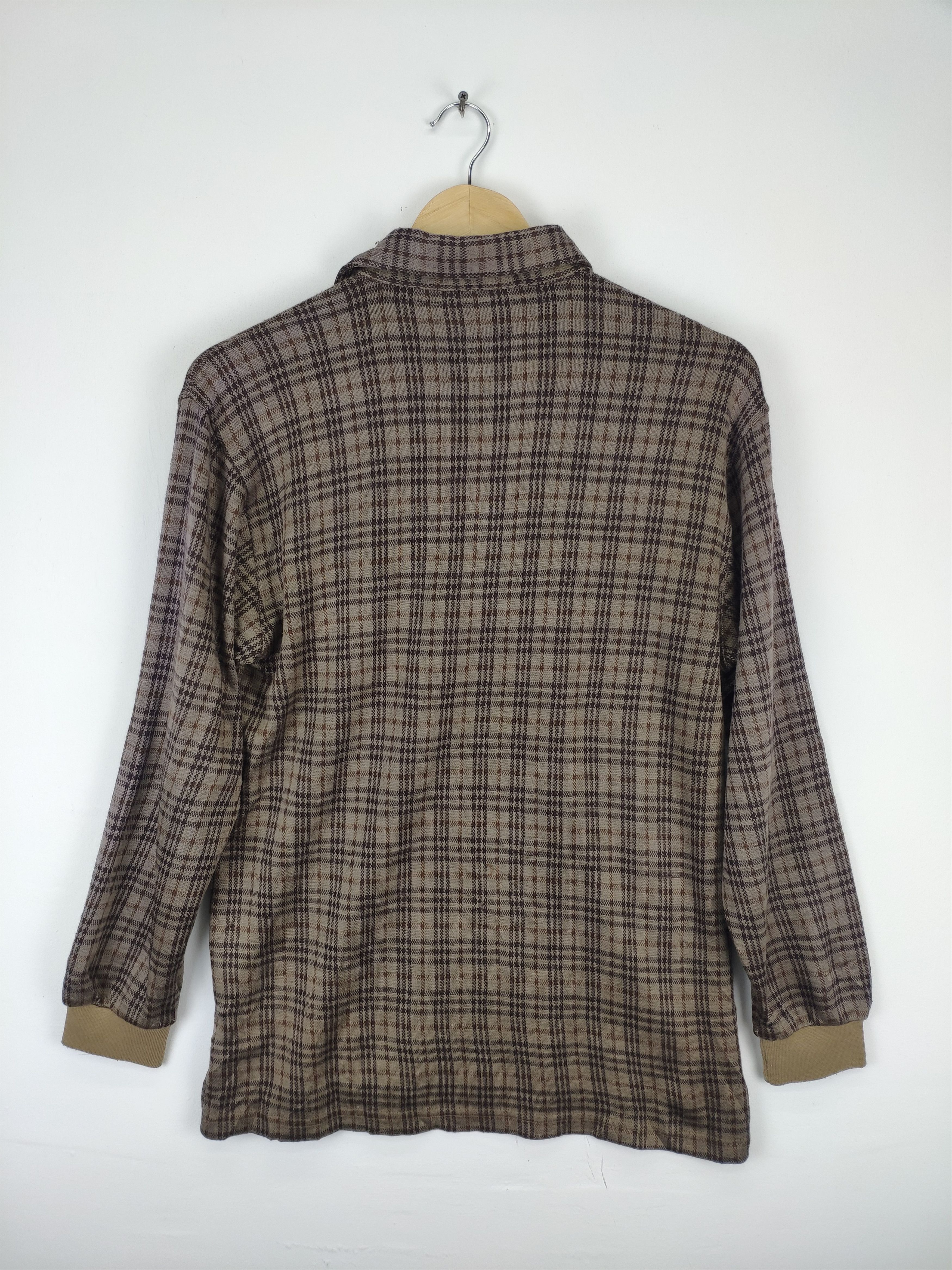 Japanese Brand × Vintage Vintage Wool Polo Shirt Long Sleeve Unbranded Size US M / EU 48-50 / 2 - 2 Thumbnail
