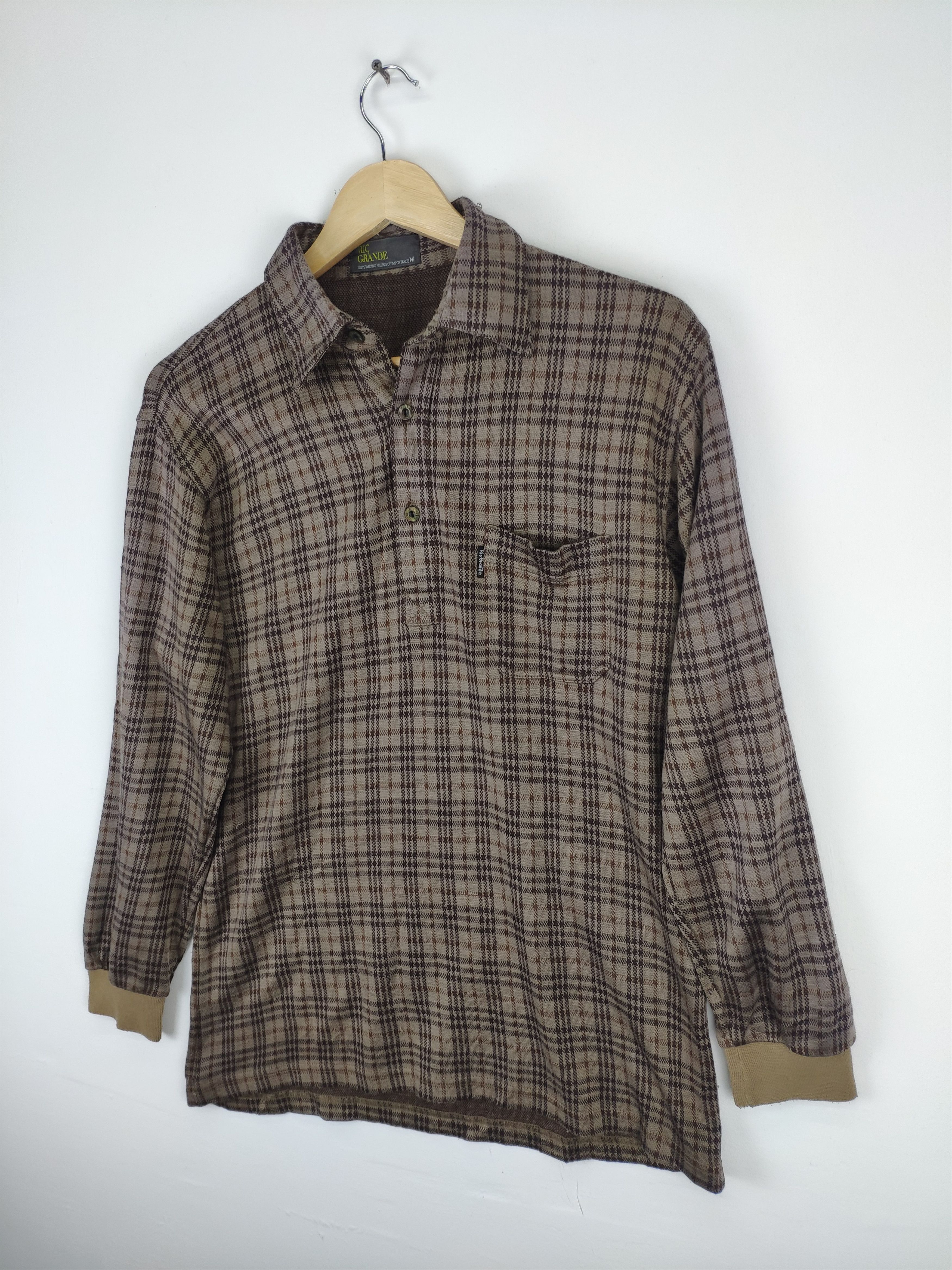 Japanese Brand × Vintage Vintage Wool Polo Shirt Long Sleeve Unbranded Size US M / EU 48-50 / 2 - 5 Thumbnail