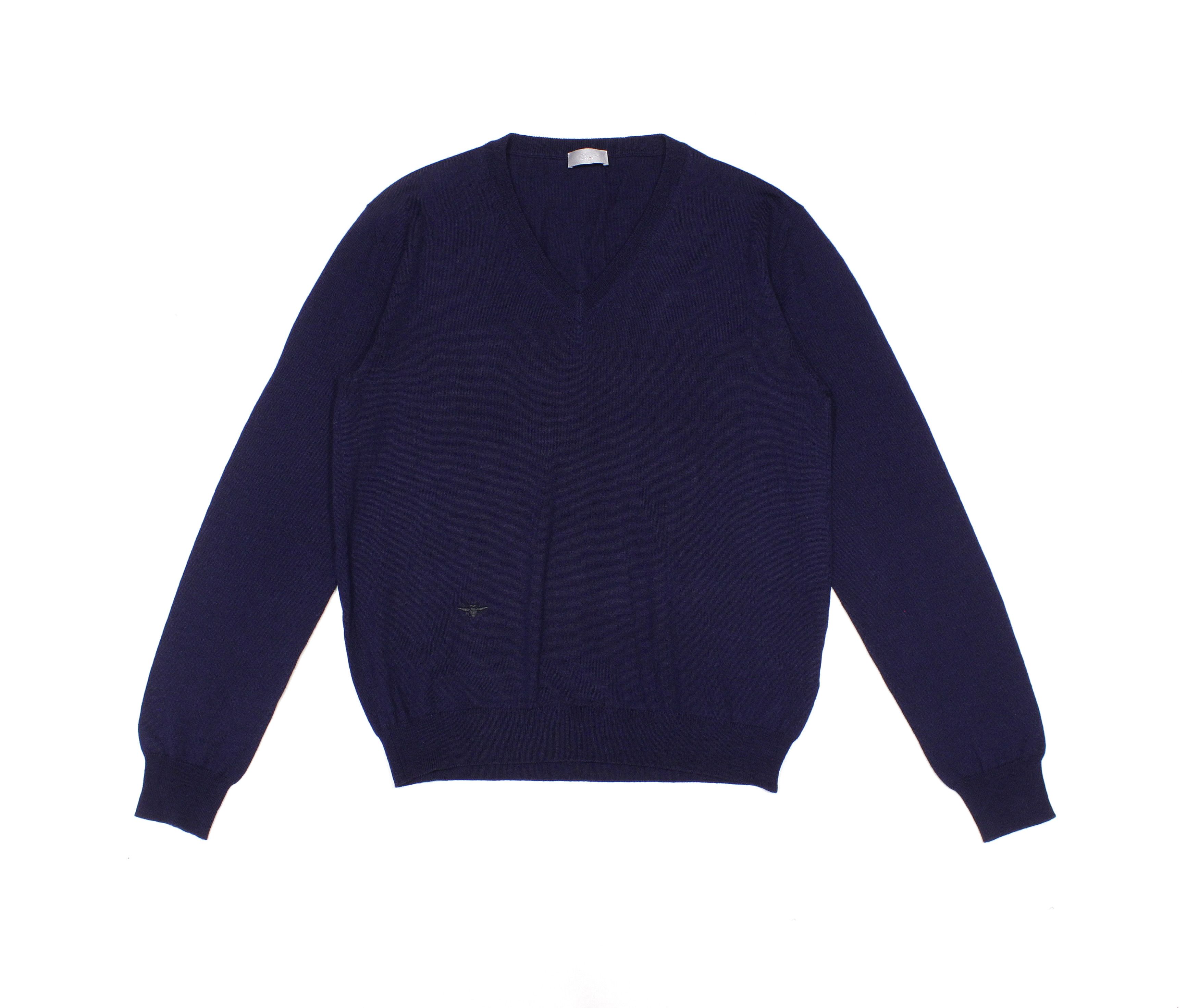Dior Homme Bee Logo Embroidered Wool Sweater Size US L / EU 52-54 / 3 - 1 Thumbnail