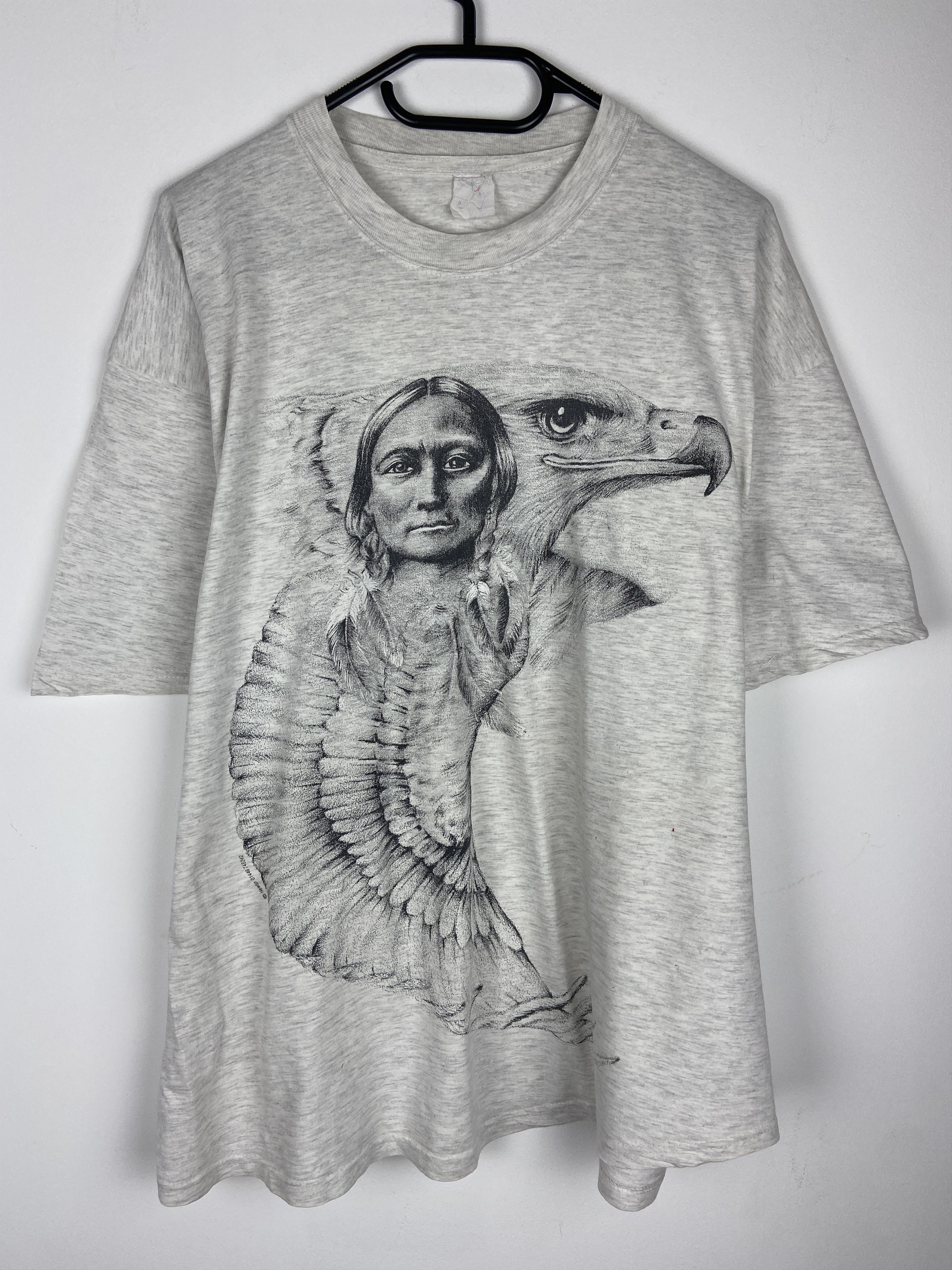 Harley Davidson 90s Vintage Eagle And Indian Graphic T Shirt Size US L / EU 52-54 / 3 - 1 Thumbnail