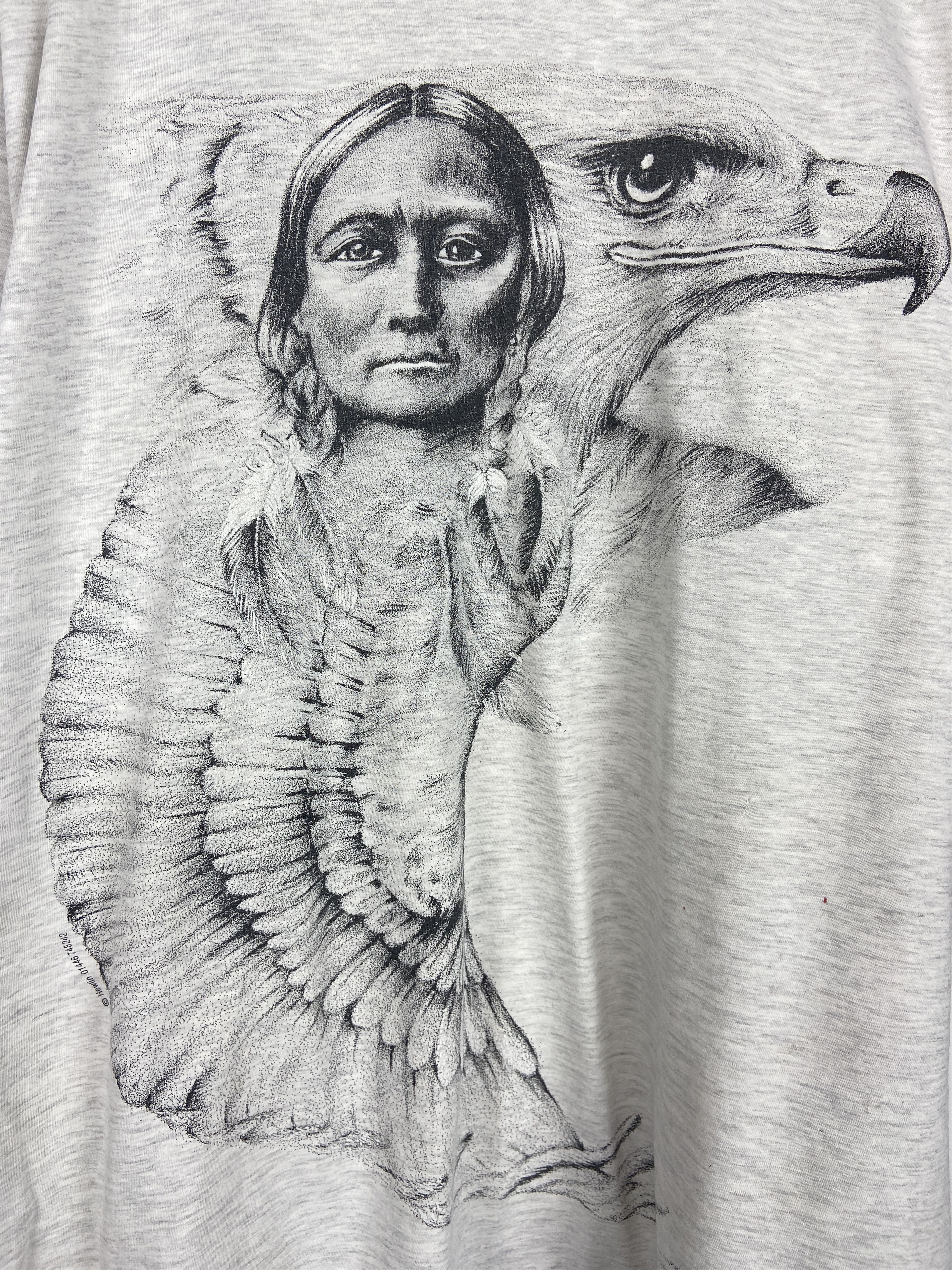 Harley Davidson 90s Vintage Eagle And Indian Graphic T Shirt Size US L / EU 52-54 / 3 - 3 Thumbnail