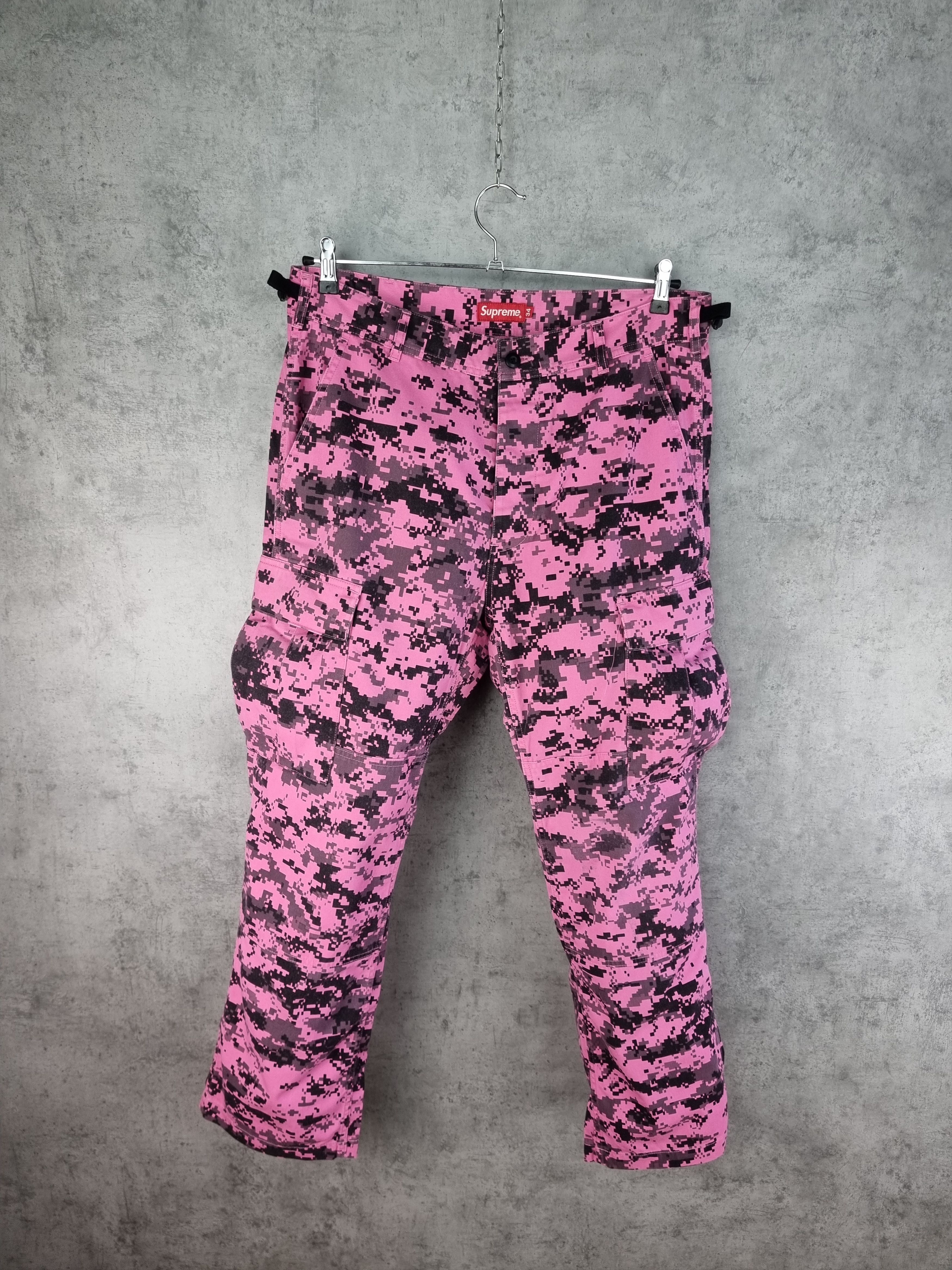 Supreme Cargo Camo Pink Nylon/Cotton Pants