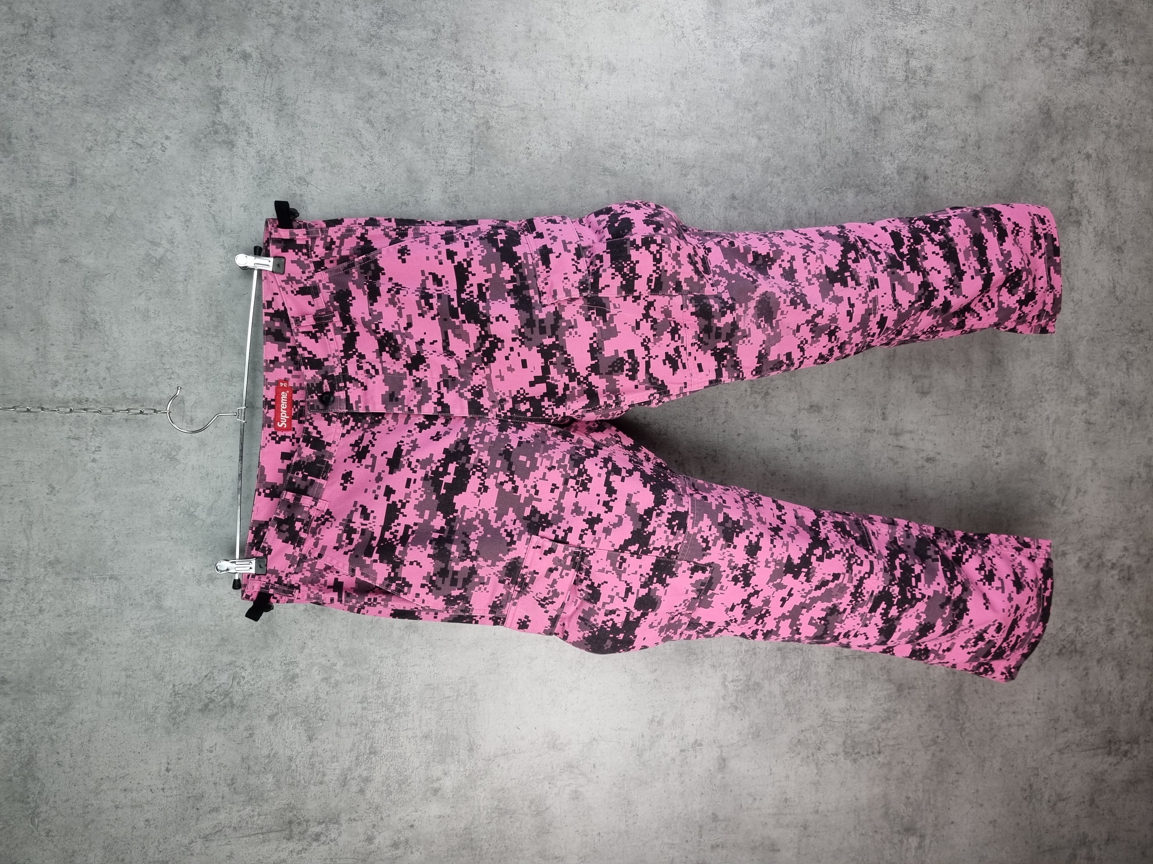 Pre-owned Camo X Supreme Cargo Camo Pink Nylon/cotton Pants In Digi Camo