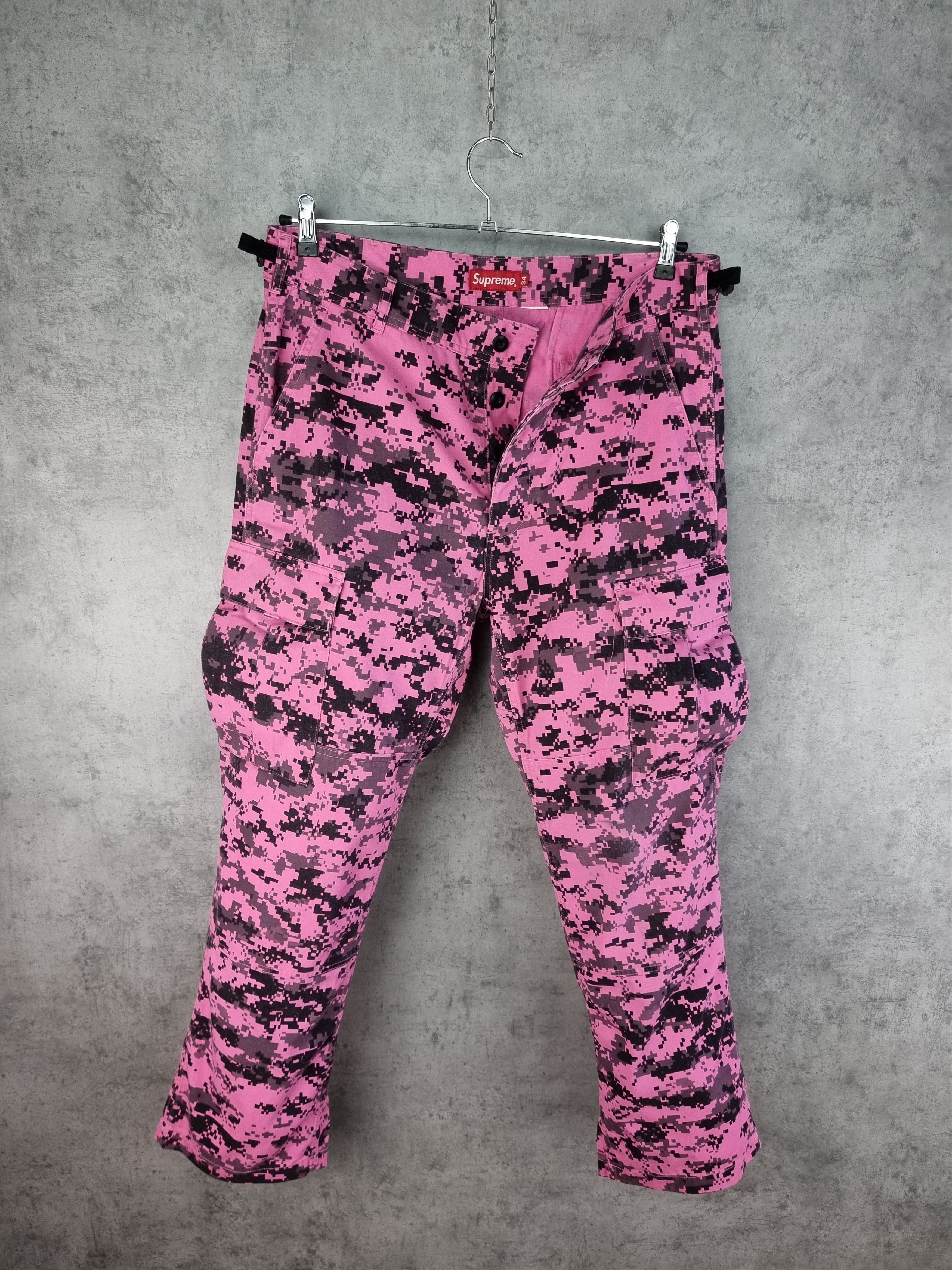 Supreme Supreme Cargo Camo Pink Nylon/Cotton Pants Size US 34 / EU 50 - 4 Thumbnail
