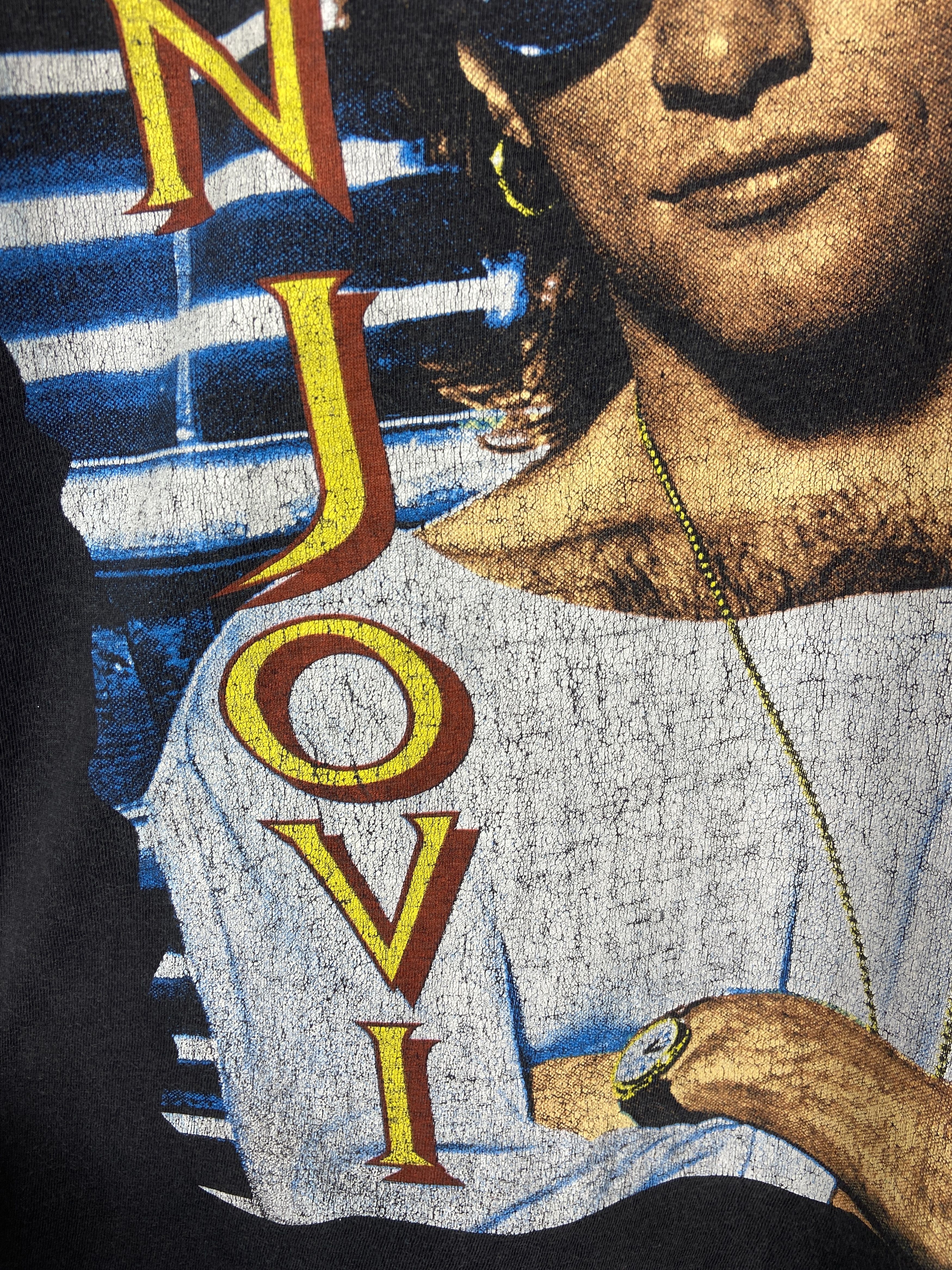 Band Tees 90s Vintage Bon Jovi Single Stitch Rock Band Graphic T Shirt Size US M / EU 48-50 / 2 - 9 Thumbnail