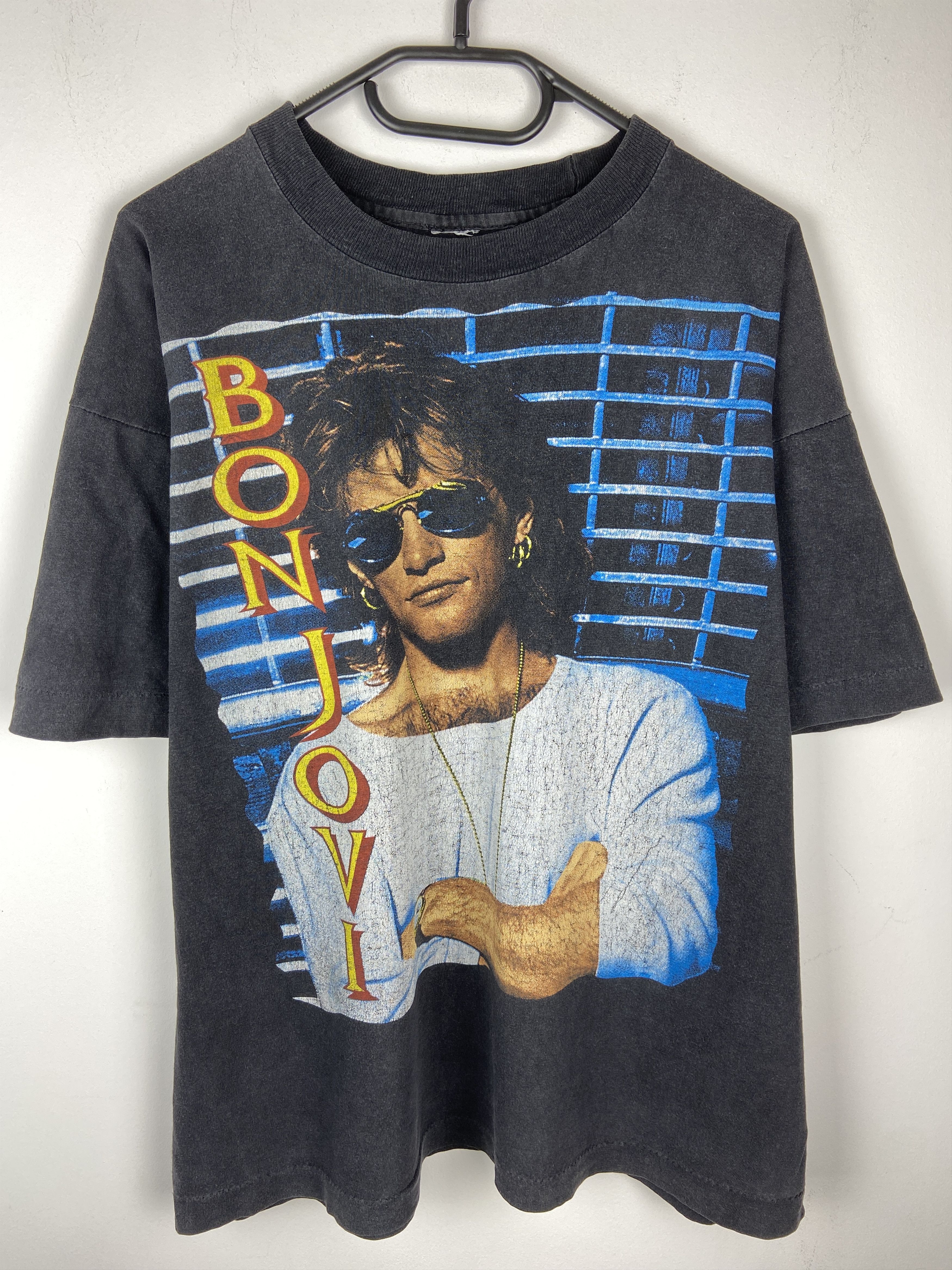 90s Vintage Bon Jovi Single Stitch Rock Band Graphic T Shirt