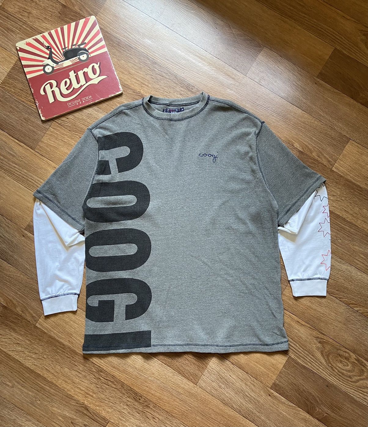 Coogi × Vintage Vintage Coogi Big Logo Sleeve Stars Sweatshirt Size US XXL / EU 58 / 5 - 1 Thumbnail