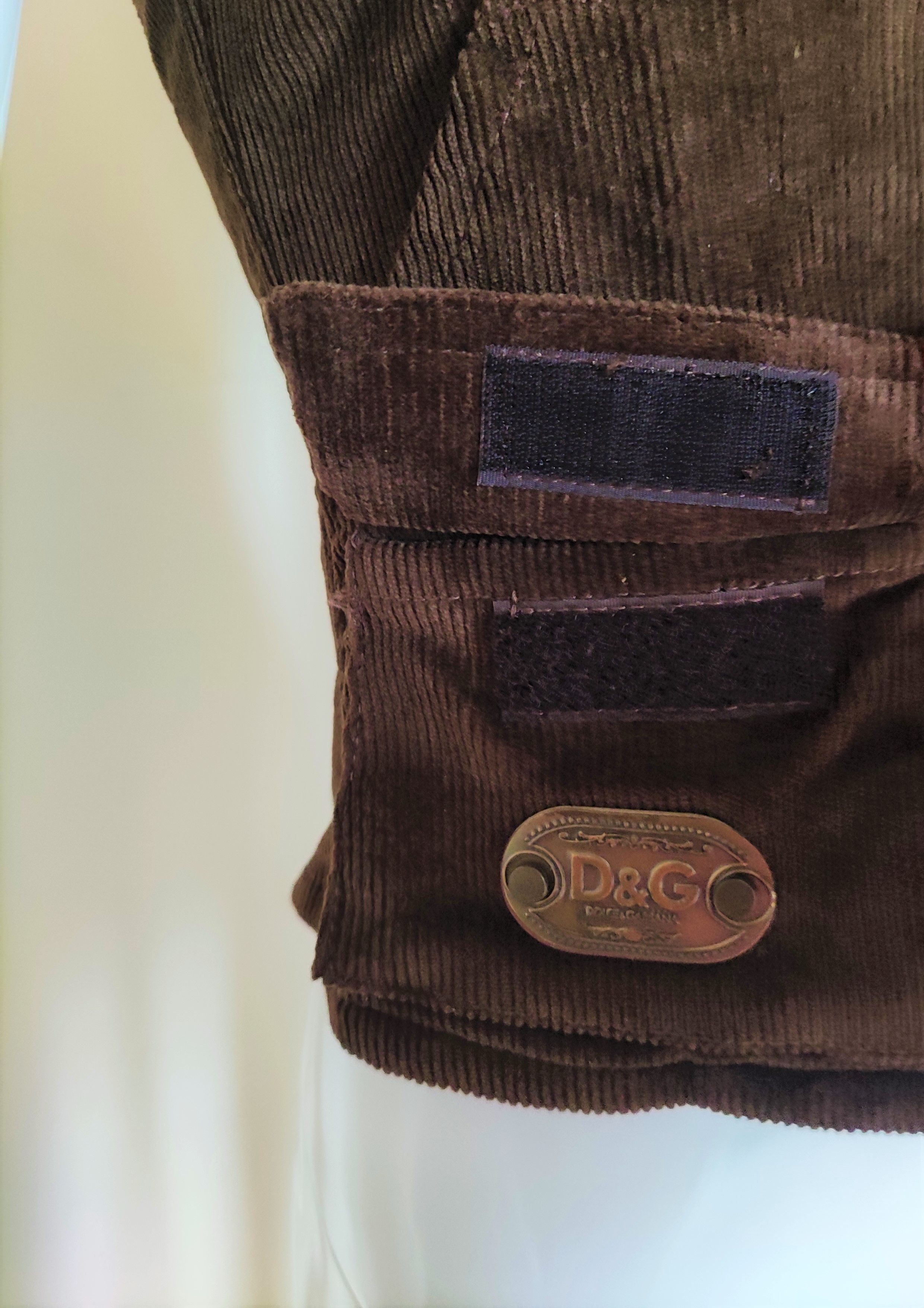 Dolce & Gabbana D&G Dolce and Gabbana Corduroy Cord Bustier Cargo Top Corset Size XS / US 0-2 / IT 36-38 - 5 Thumbnail