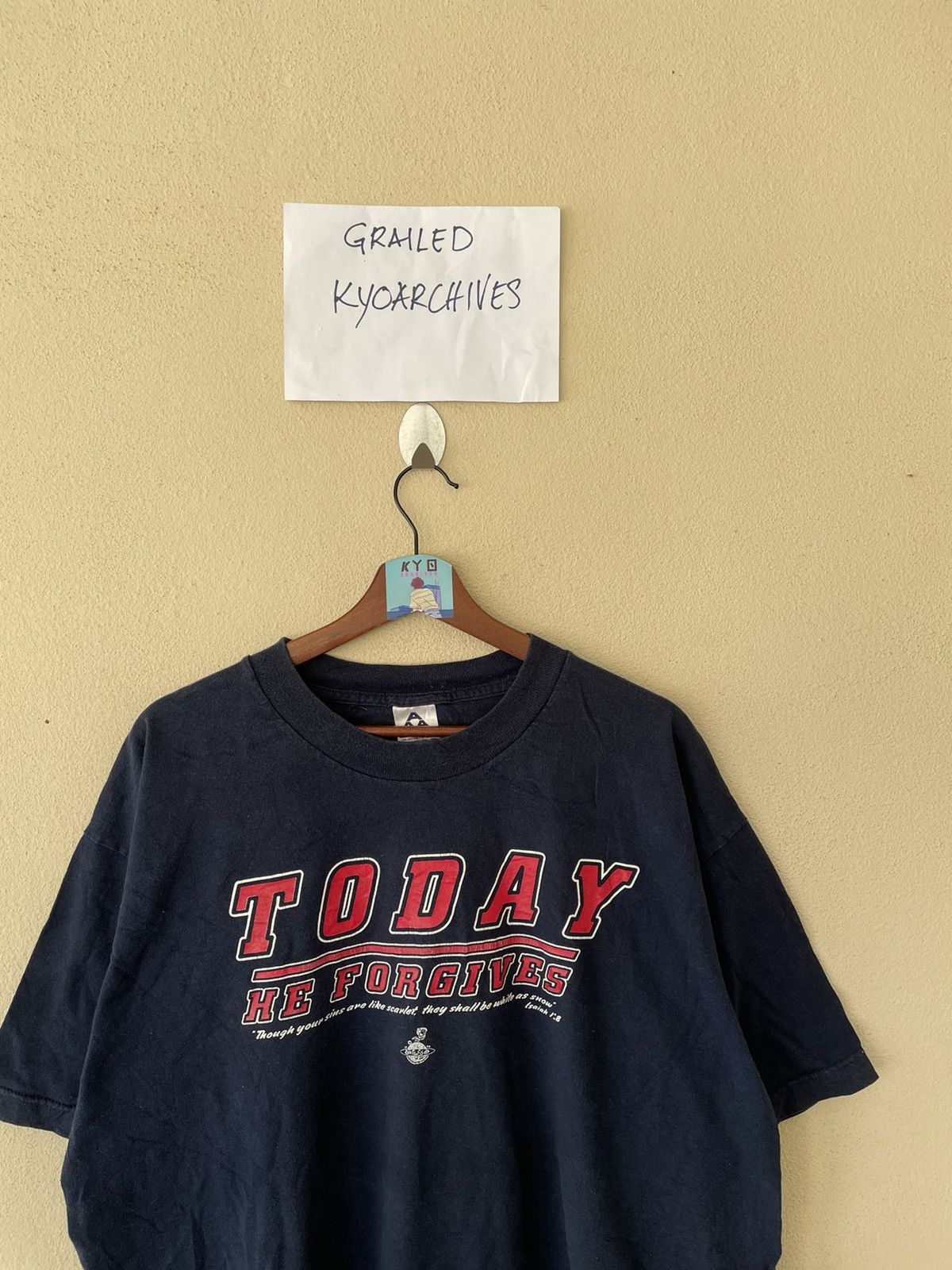 AAA TODAY HE FORGIVES TEE Size US XL / EU 56 / 4 - 3 Thumbnail