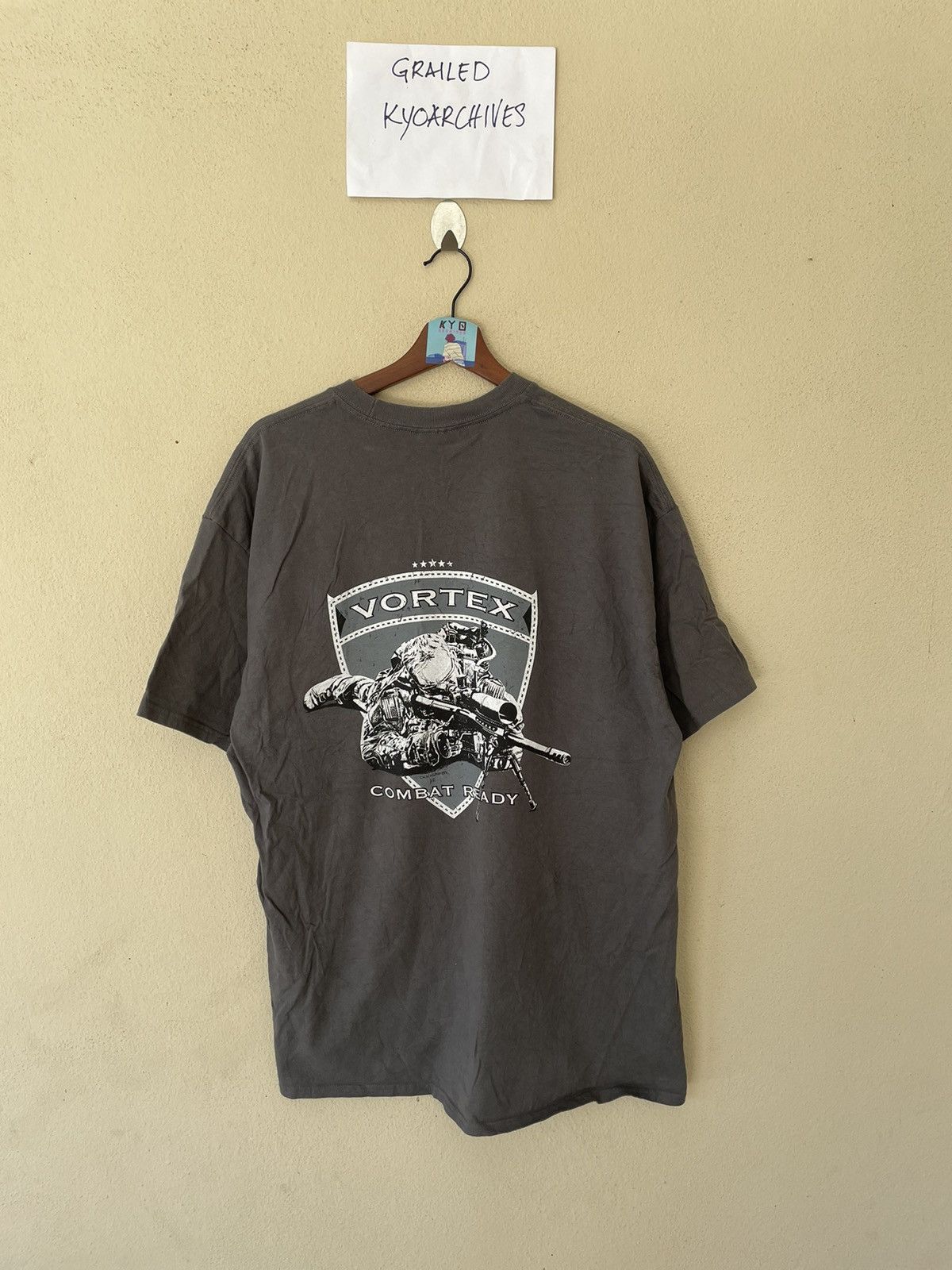 Japanese Brand VORTEX COMBAT READY TEE Size US XL / EU 56 / 4 - 1 Thumbnail