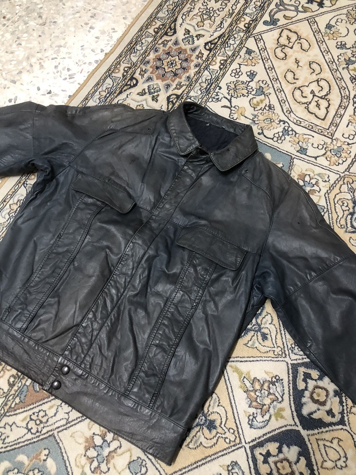 Vintage Vintage Vagrant Italian Faded Colour Leather Jackets Size US S / EU 44-46 / 1 - 5 Thumbnail